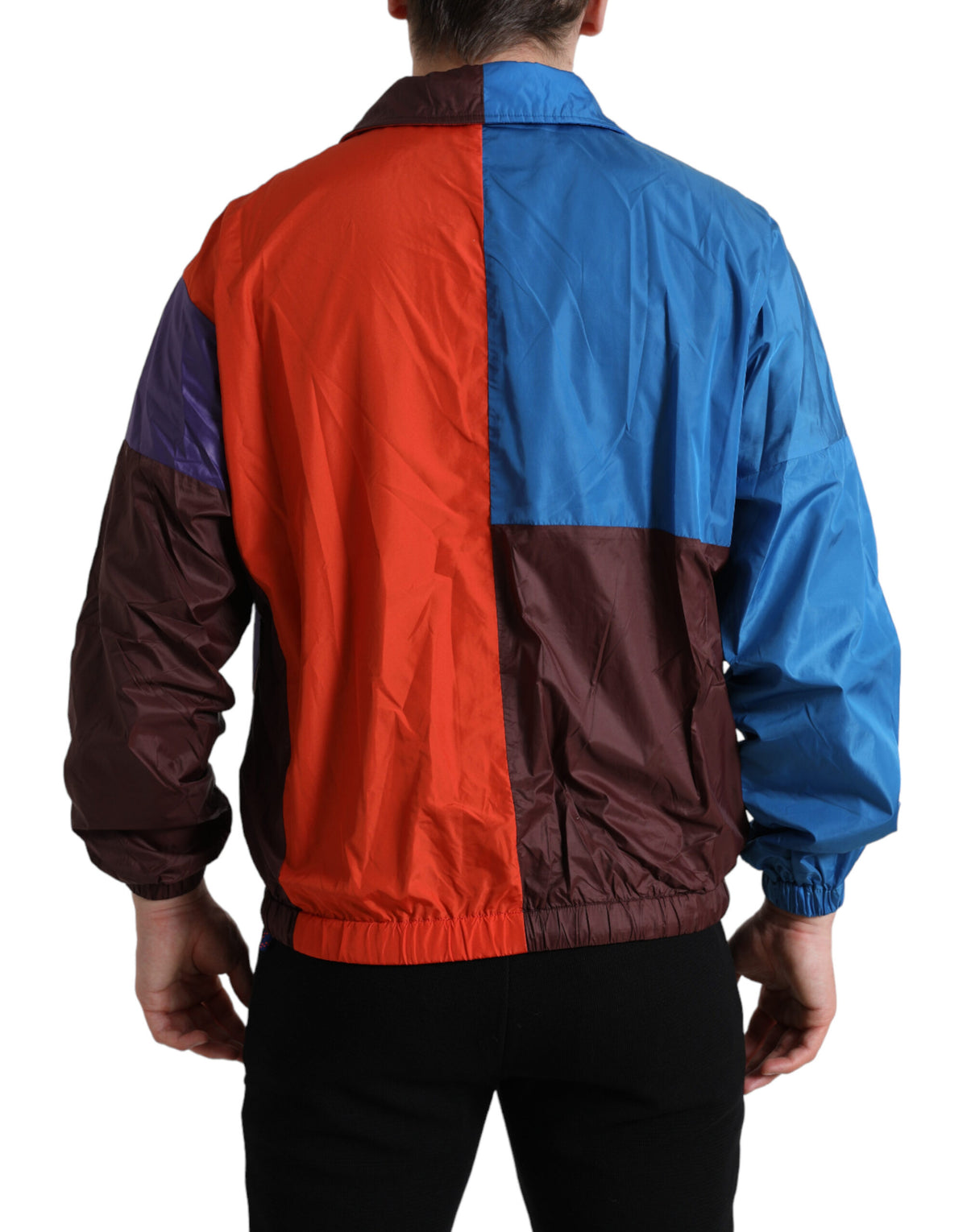 Dolce & Gabbana Multicolor Color Windbreaker Men's Jacket