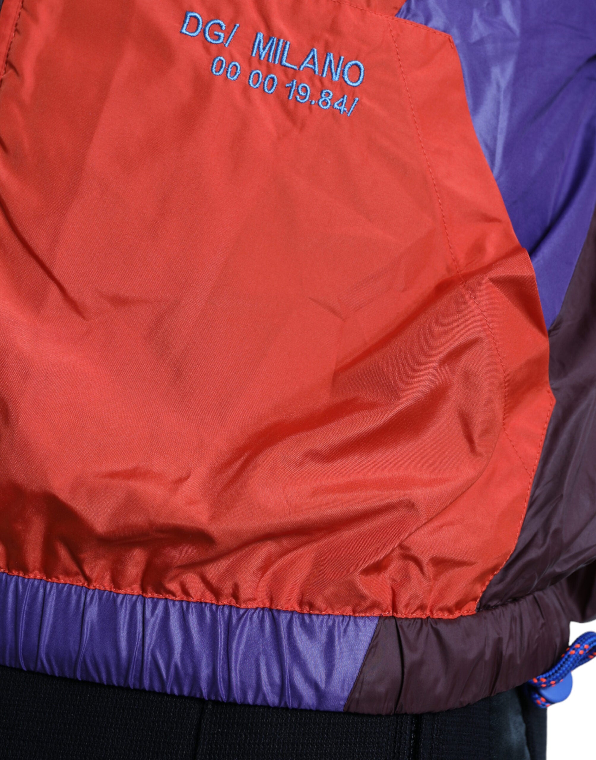 Dolce & Gabbana Multicolor Color Windbreaker Men's Jacket