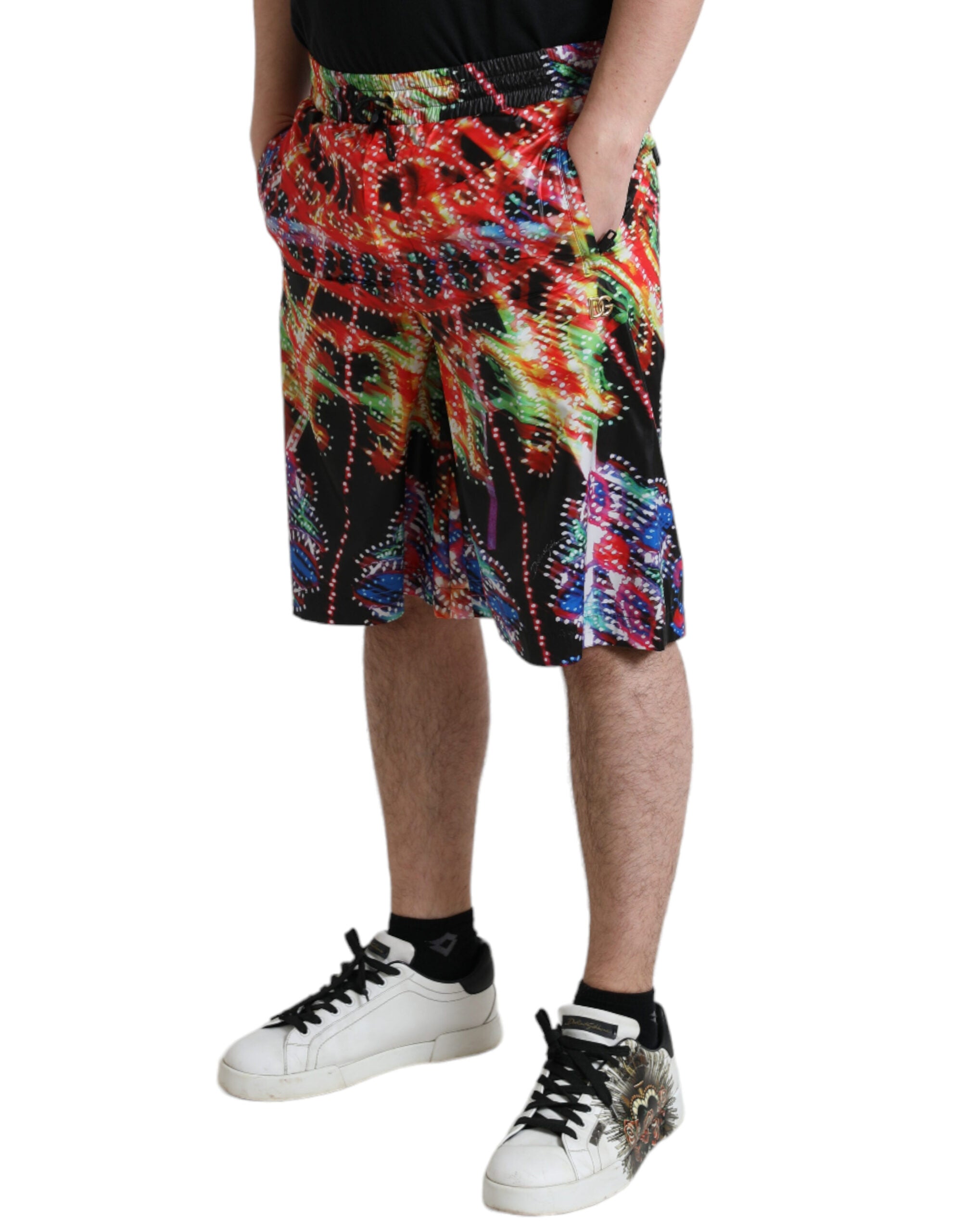 Dolce & Gabbana Elegant Luminary Print Bermuda Men's Shorts
