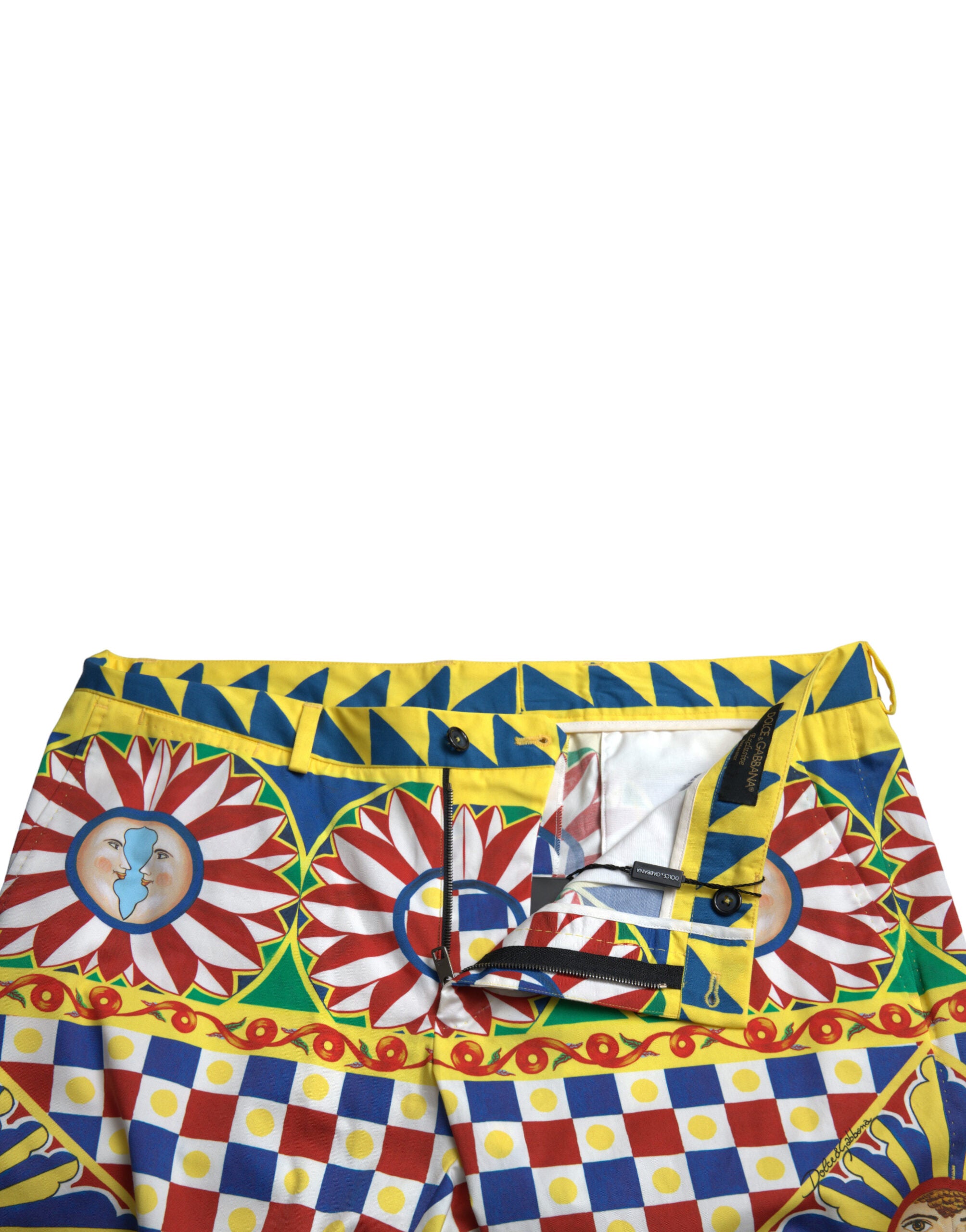 Dolce & Gabbana Multicolor Carretto Print Men Bermuda Men's Shorts