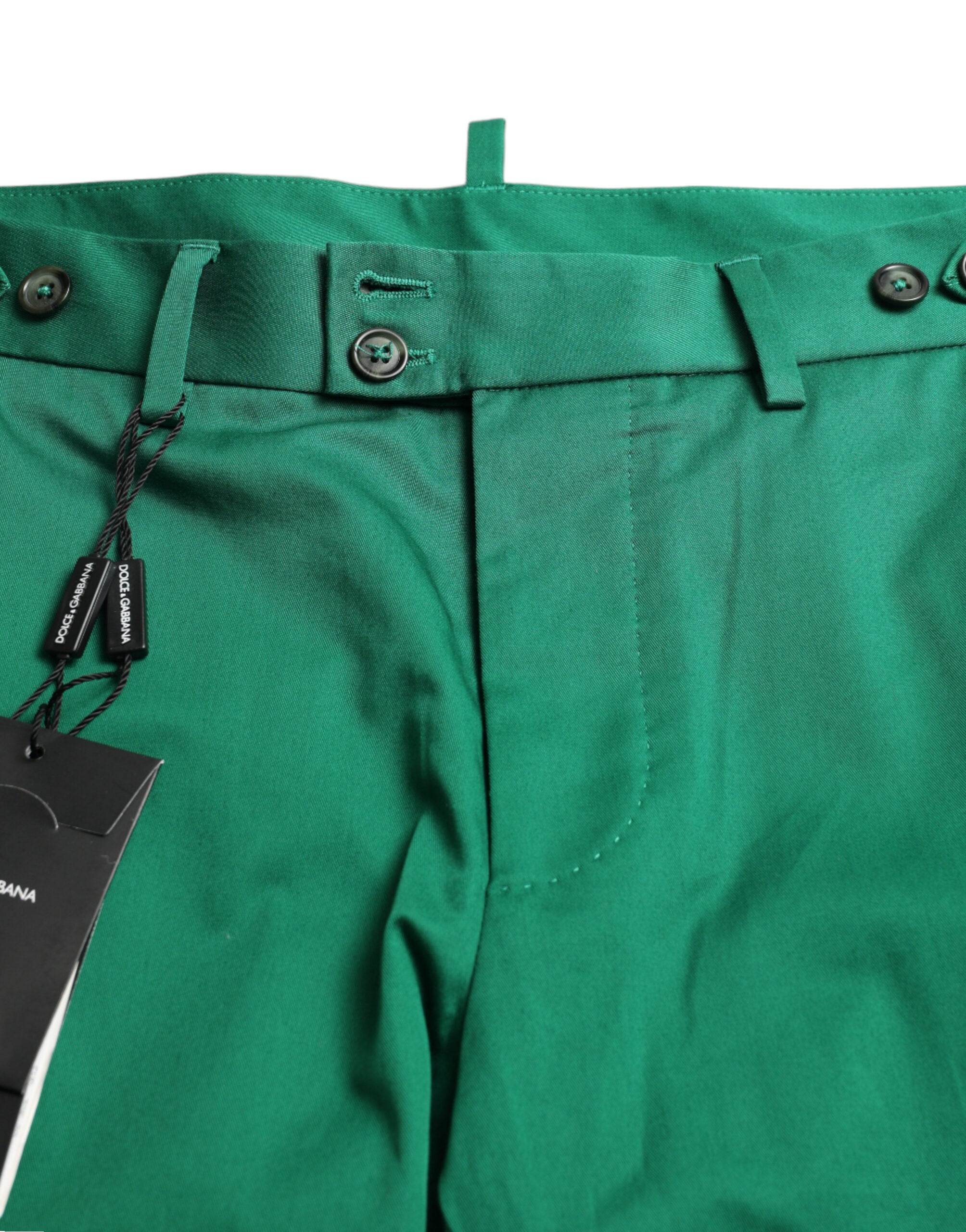 Dolce & Gabbana Deep Green Cotton Stretch Men Bermuda Men's Shorts