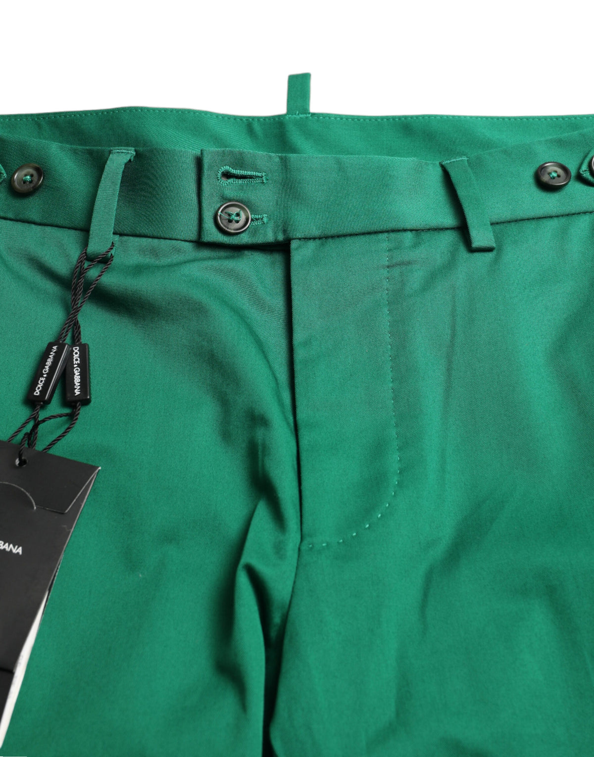 Dolce & Gabbana Deep Green Cotton Stretch Men Bermuda Men's Shorts