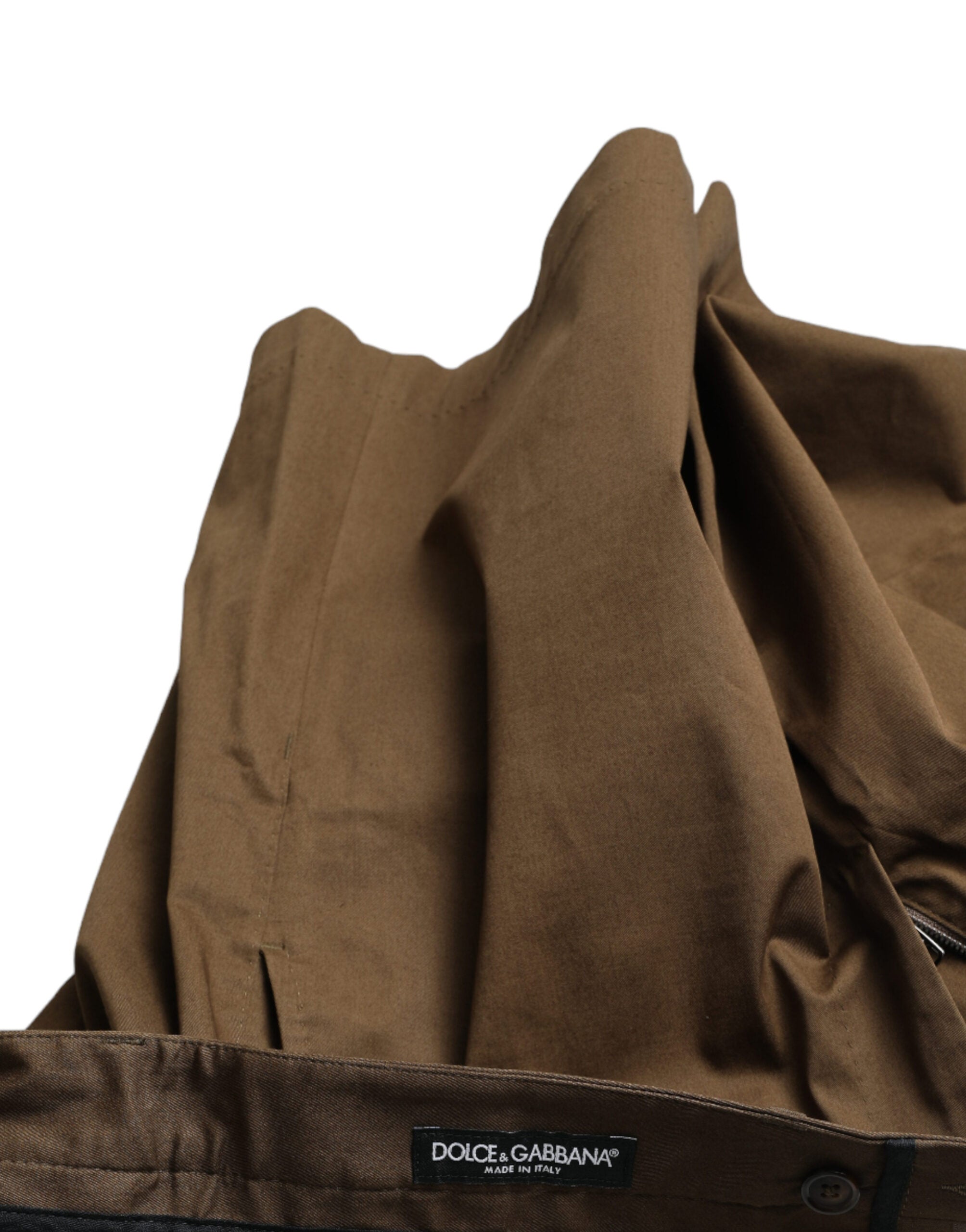 Dolce & Gabbana Chic Brown Bermuda Shorts with Logo Men's Detail
