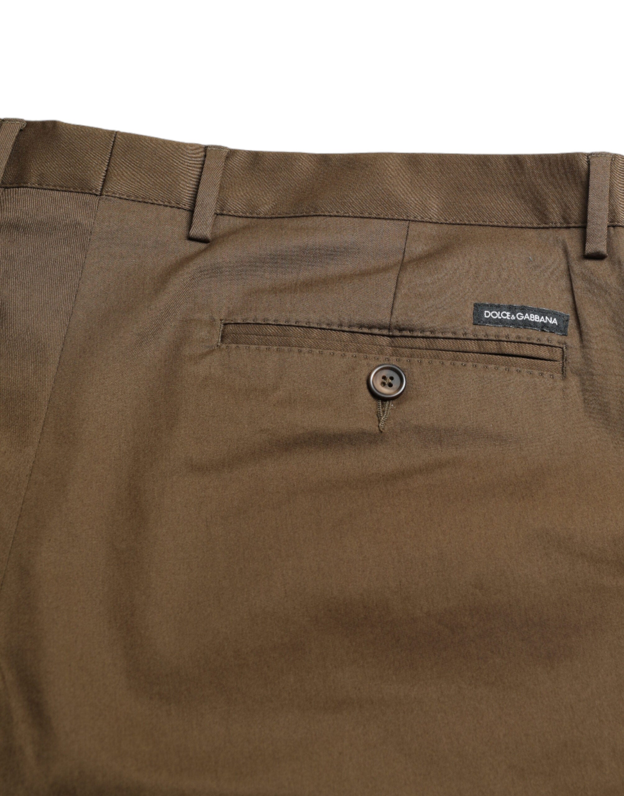 Dolce & Gabbana Chic Brown Bermuda Shorts with Logo Men's Detail