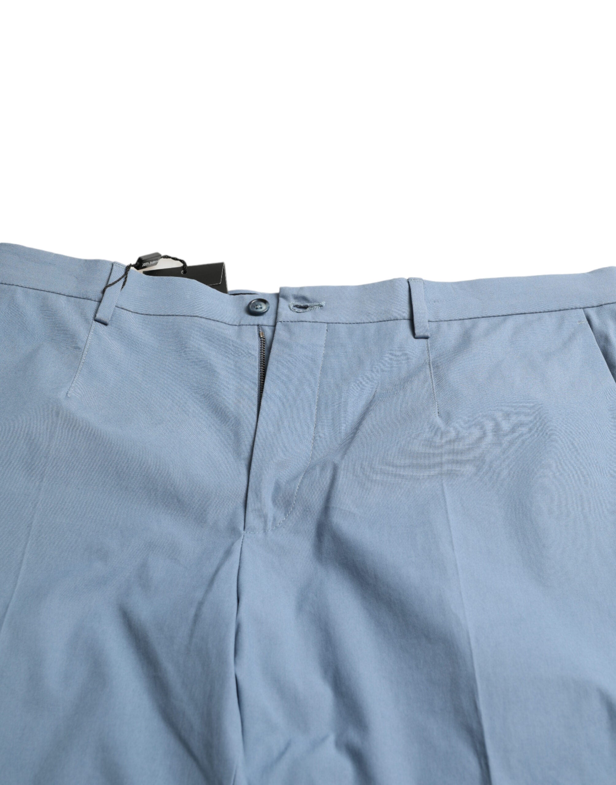 Dolce & Gabbana Sky Blue Cotton Folded Hem Men Bermuda Men's Shorts