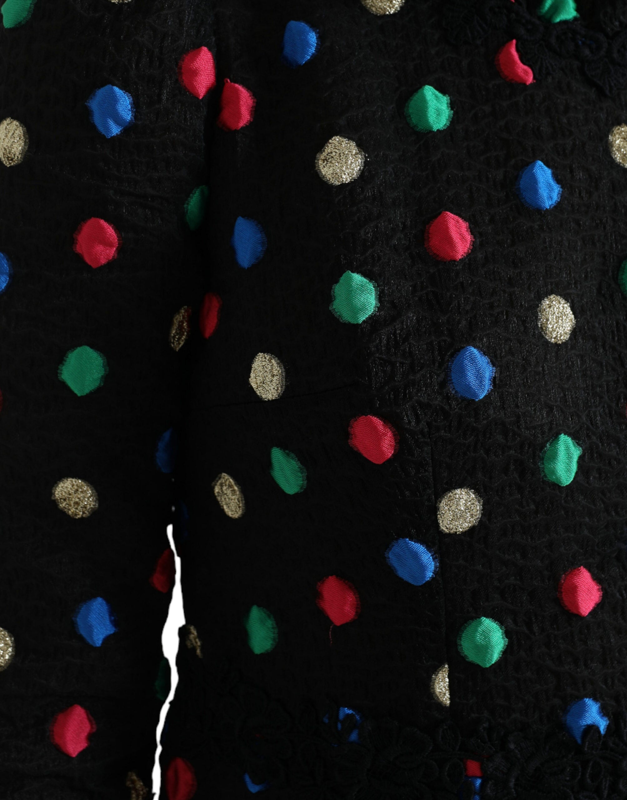 Dolce & Gabbana Elegant High Neck Polka Dot Midi Women's Dress