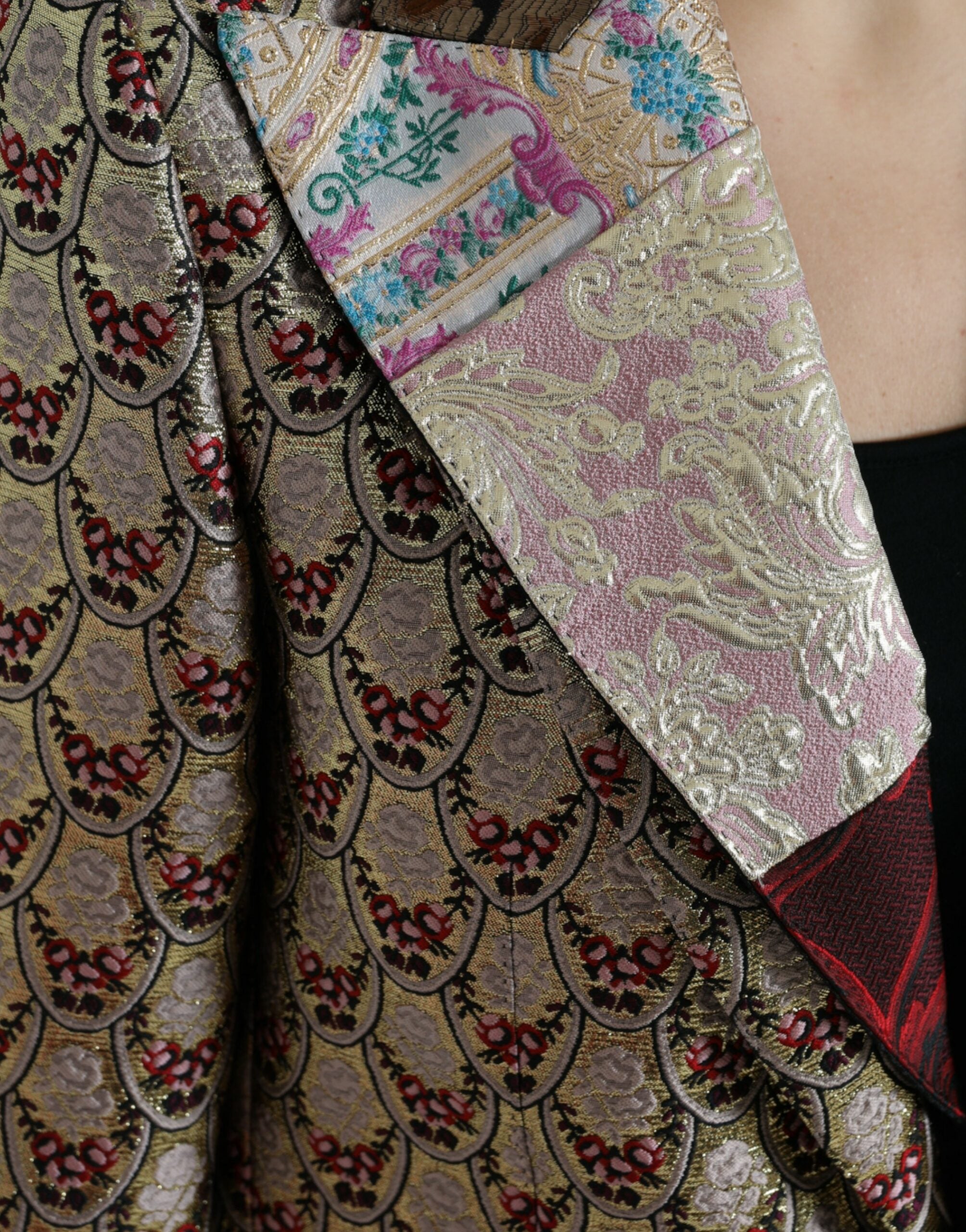 Dolce & Gabbana Multicolor Floral Patchwork Jacquard Women's Jacket