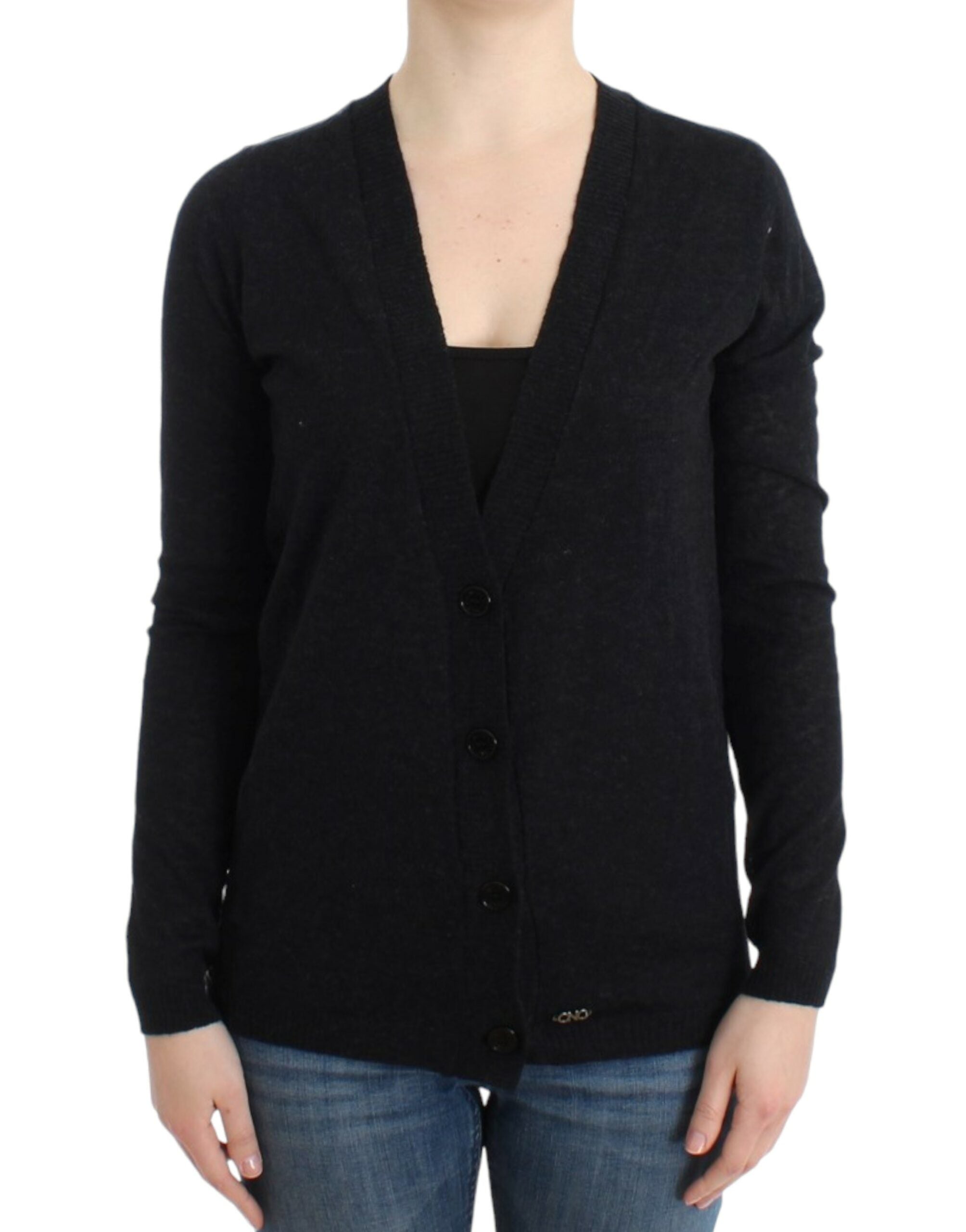 Costume National Gray wool alpaca Women's cardigan