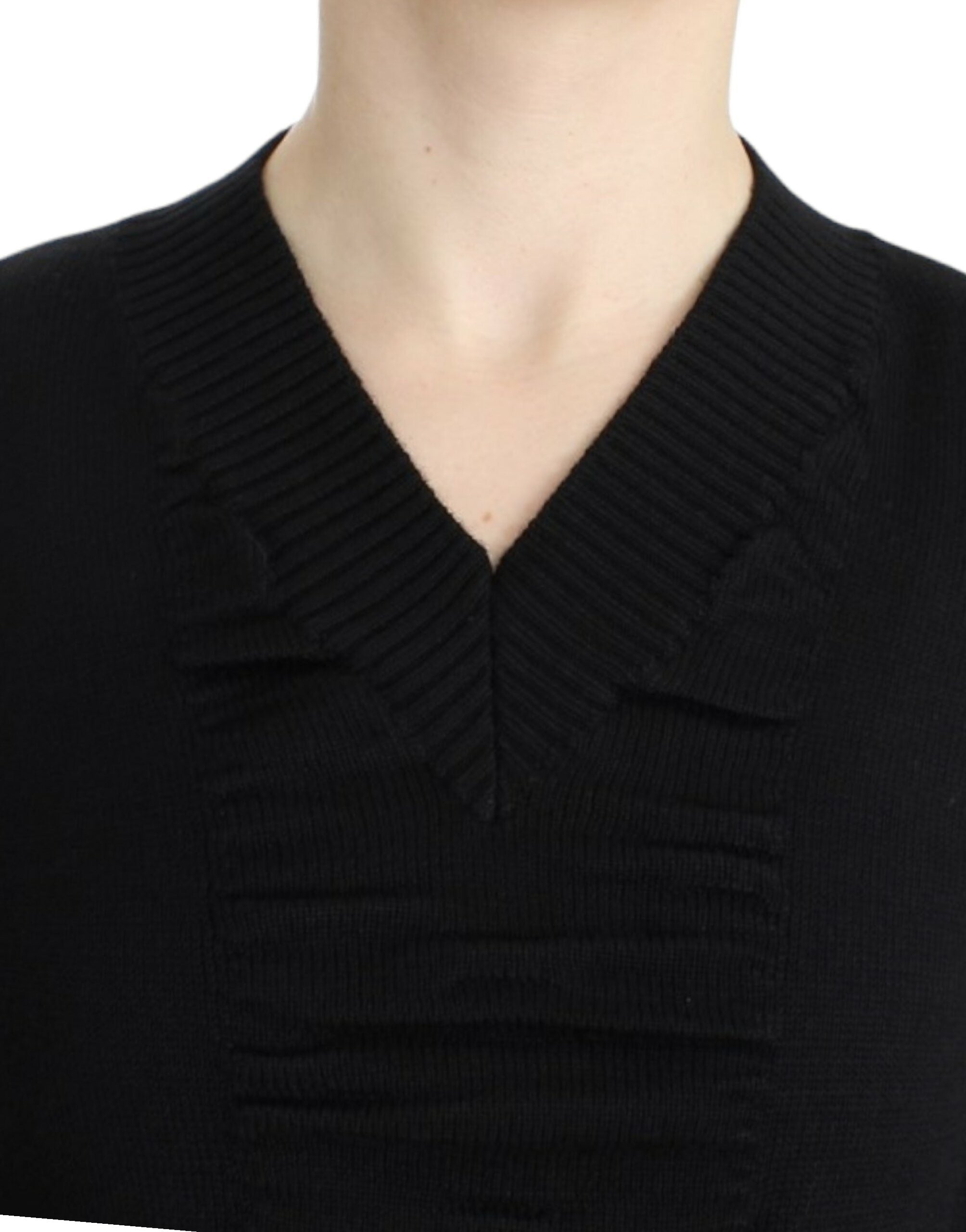 Costume National Black V-neck wool Women's sweater