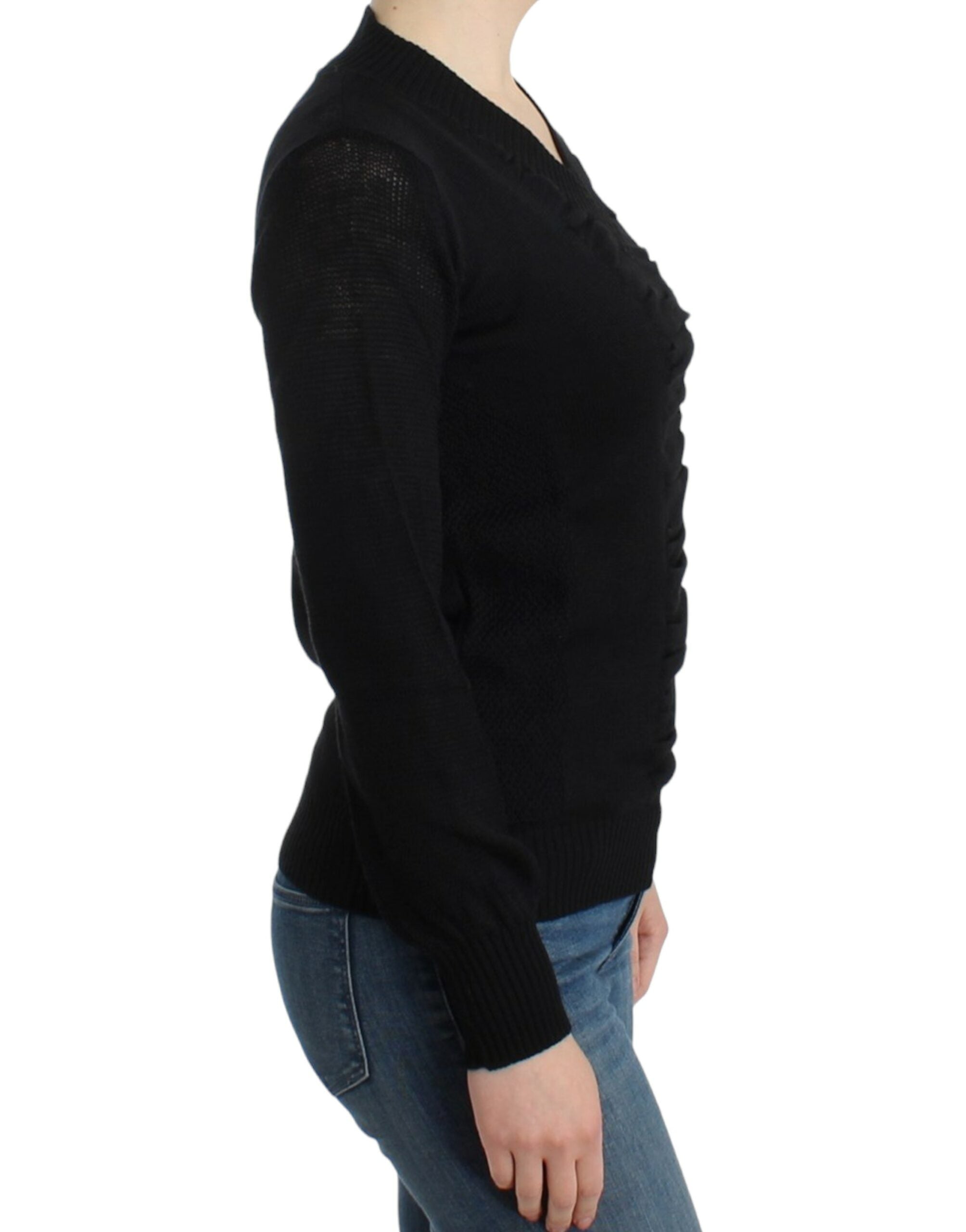 Costume National Black V-neck wool Women's sweater