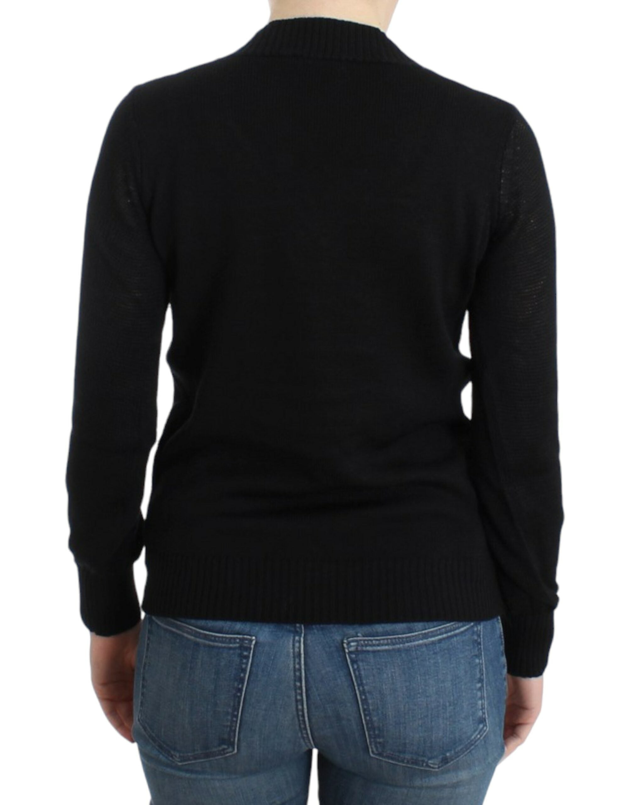 Costume National Black V-neck wool Women's sweater