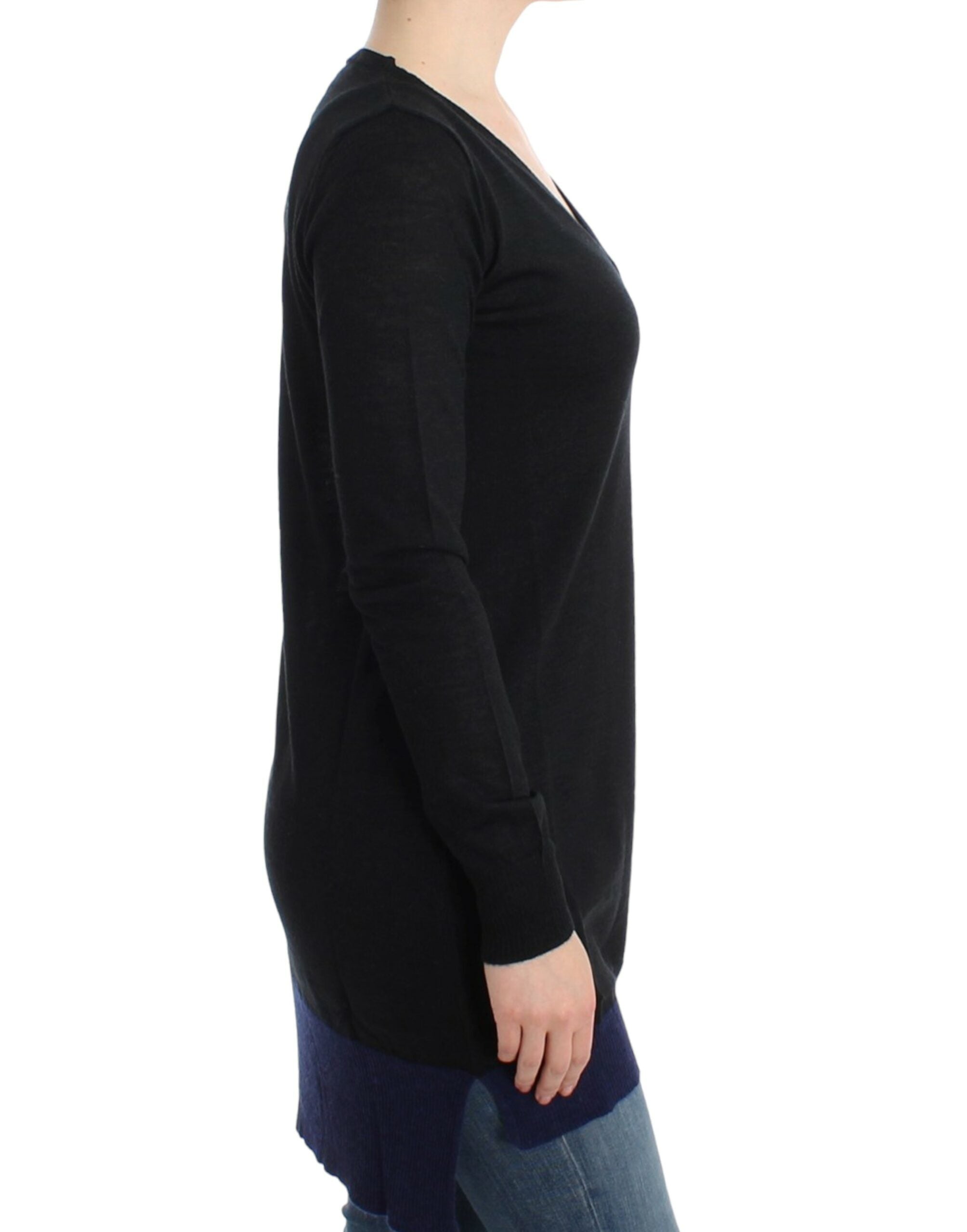 Costume National Black V-neck lightweight Women's sweater