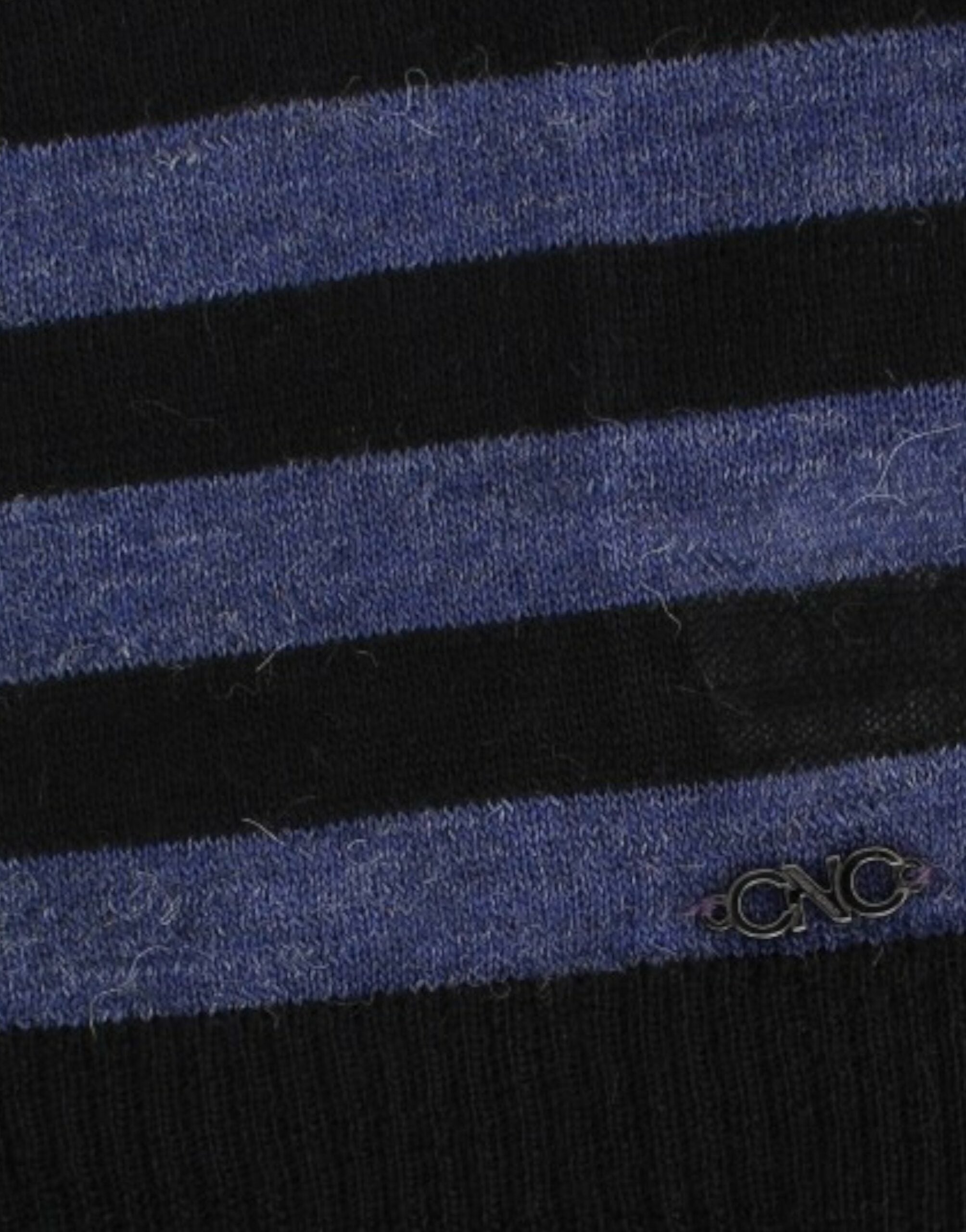Costume National Black striped V-neck Women's sweater