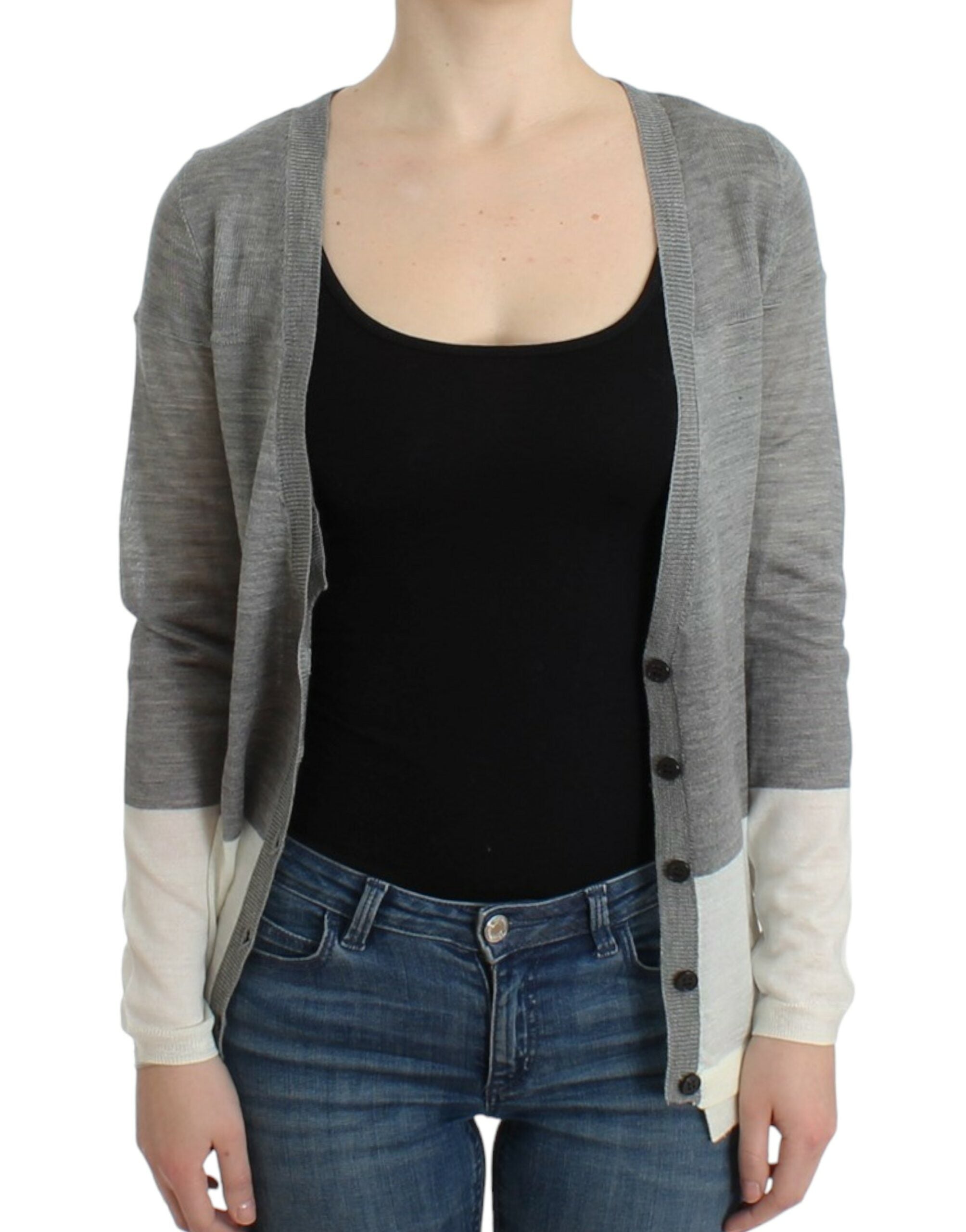 Costume National Chic Gray Lightweight Women's Cardigan