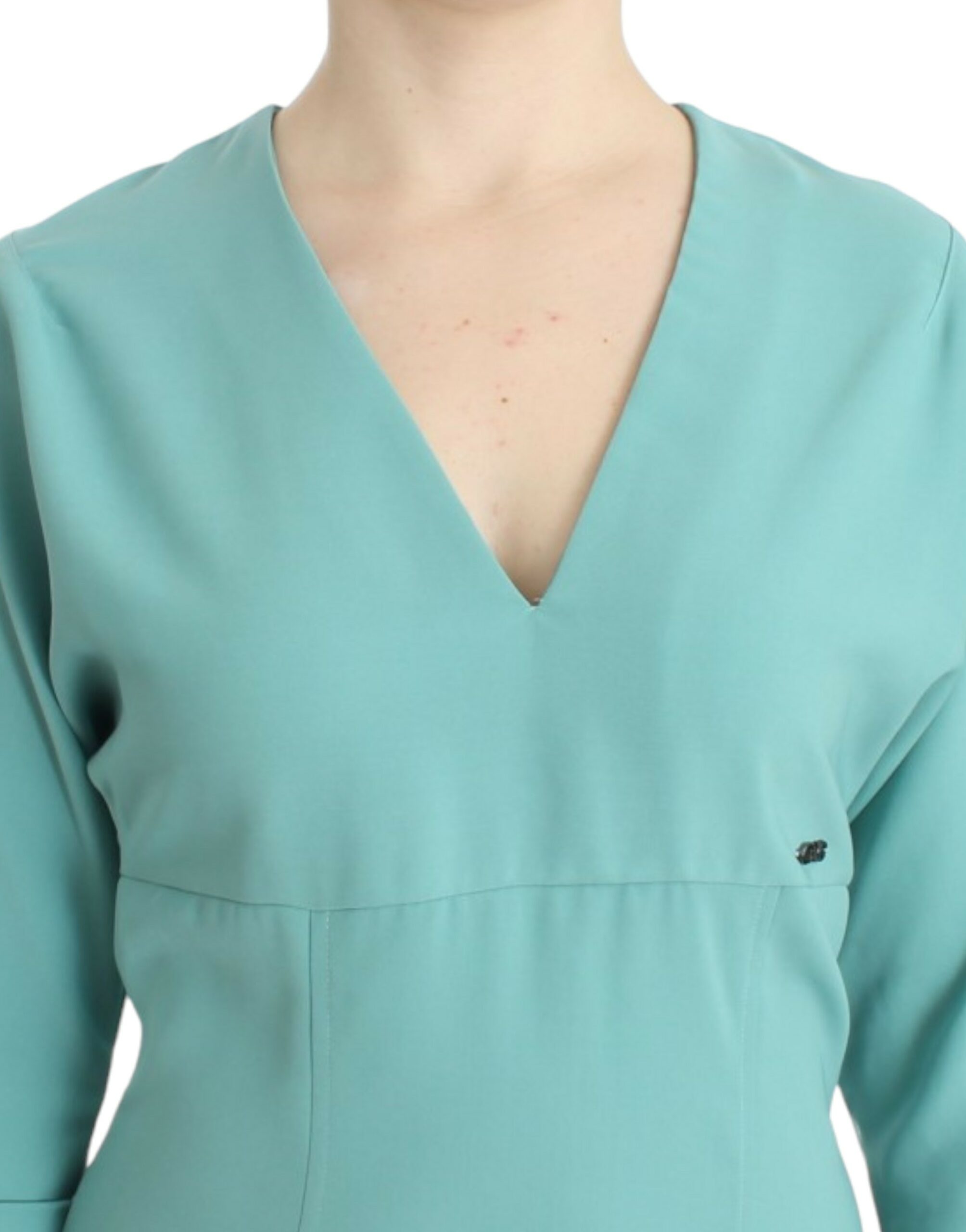 Costume National Green 3/4 sleeved sheath Women's dress
