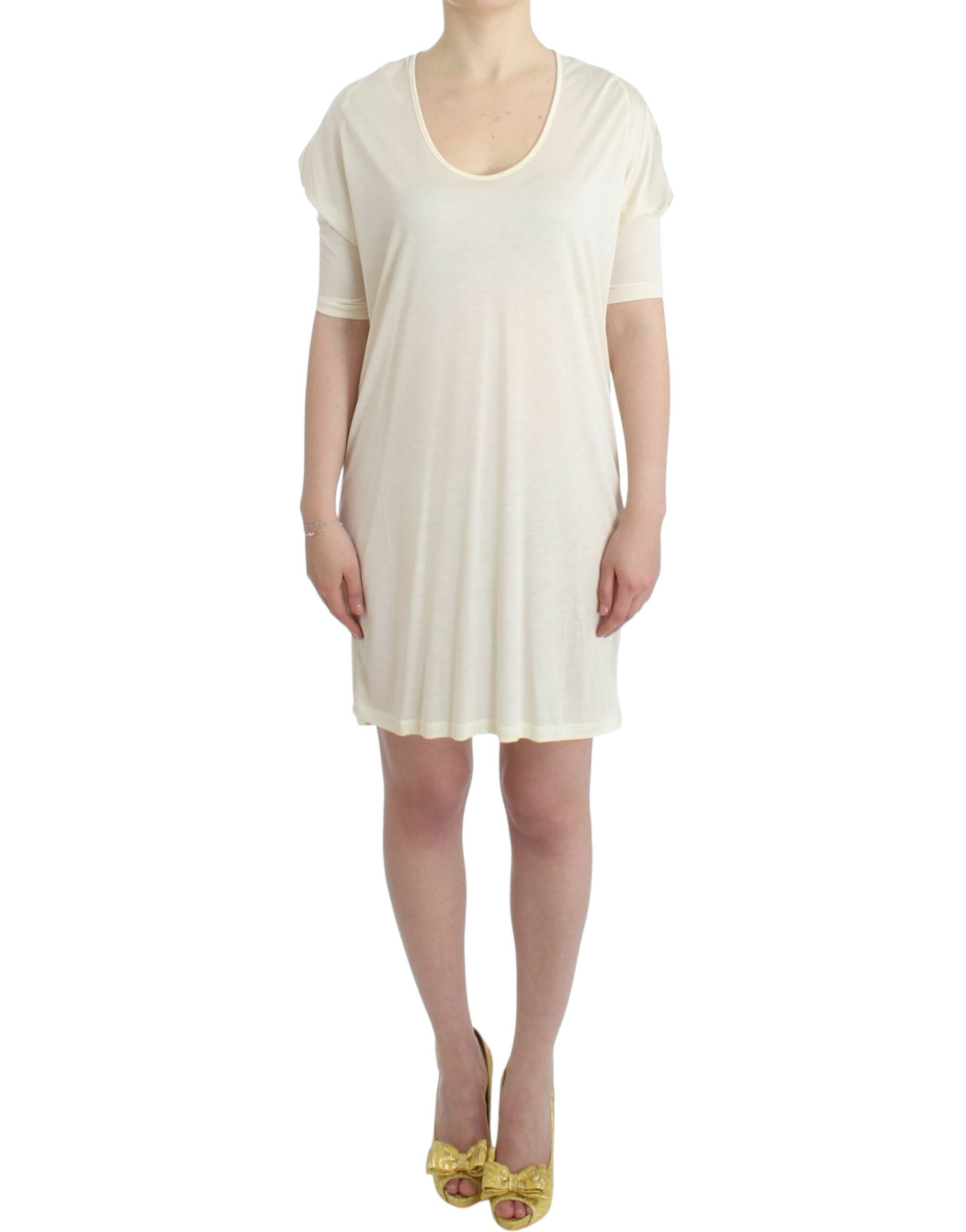 Costume National White modal tube Women's dress
