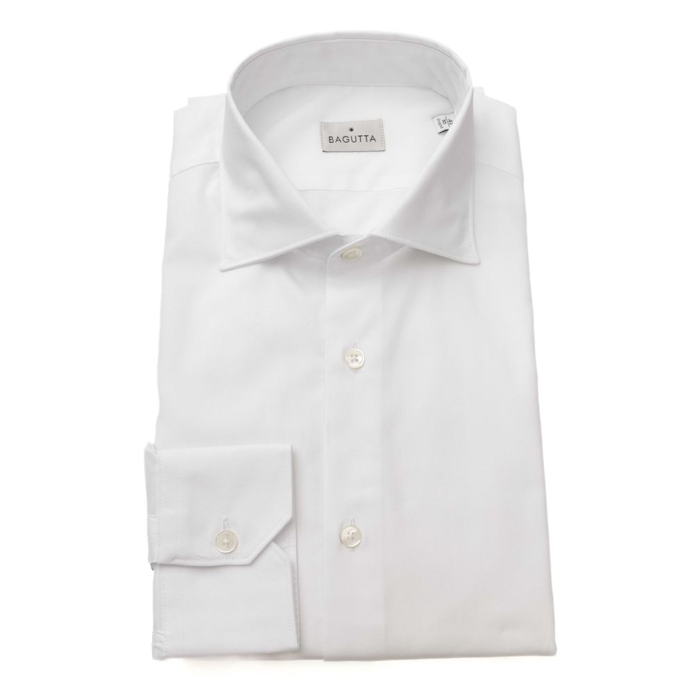 Bagutta White Cotton Men Men's Shirt
