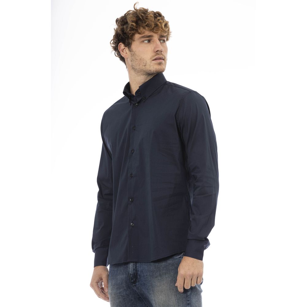 Baldinini Trend Blue Cotton Men Men's Shirt
