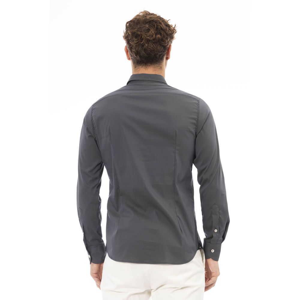 Baldinini Trend Gray Cotton Men Men's Shirt