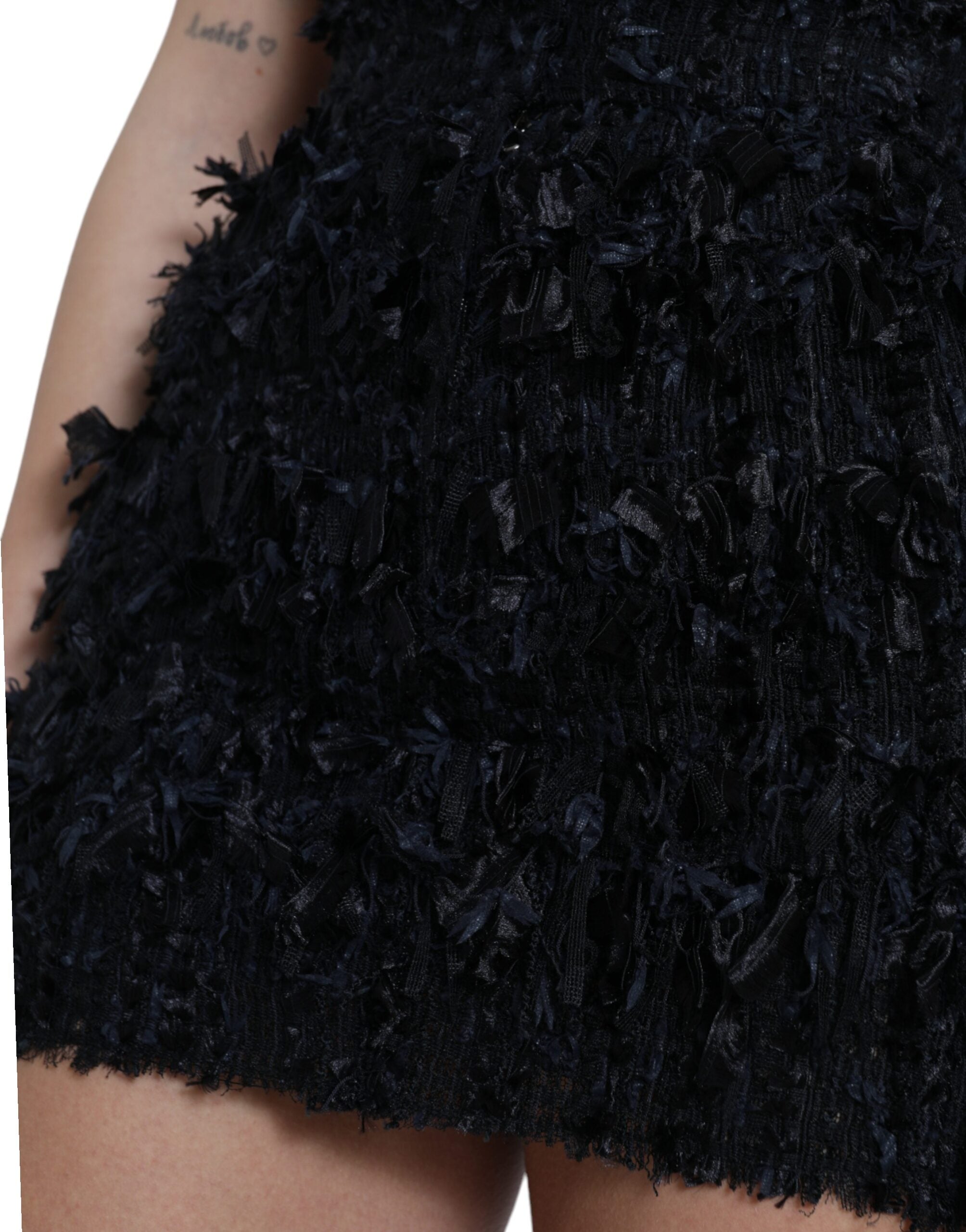 Dolce & Gabbana Elegant Textured High Waist Mini Women's Skirt
