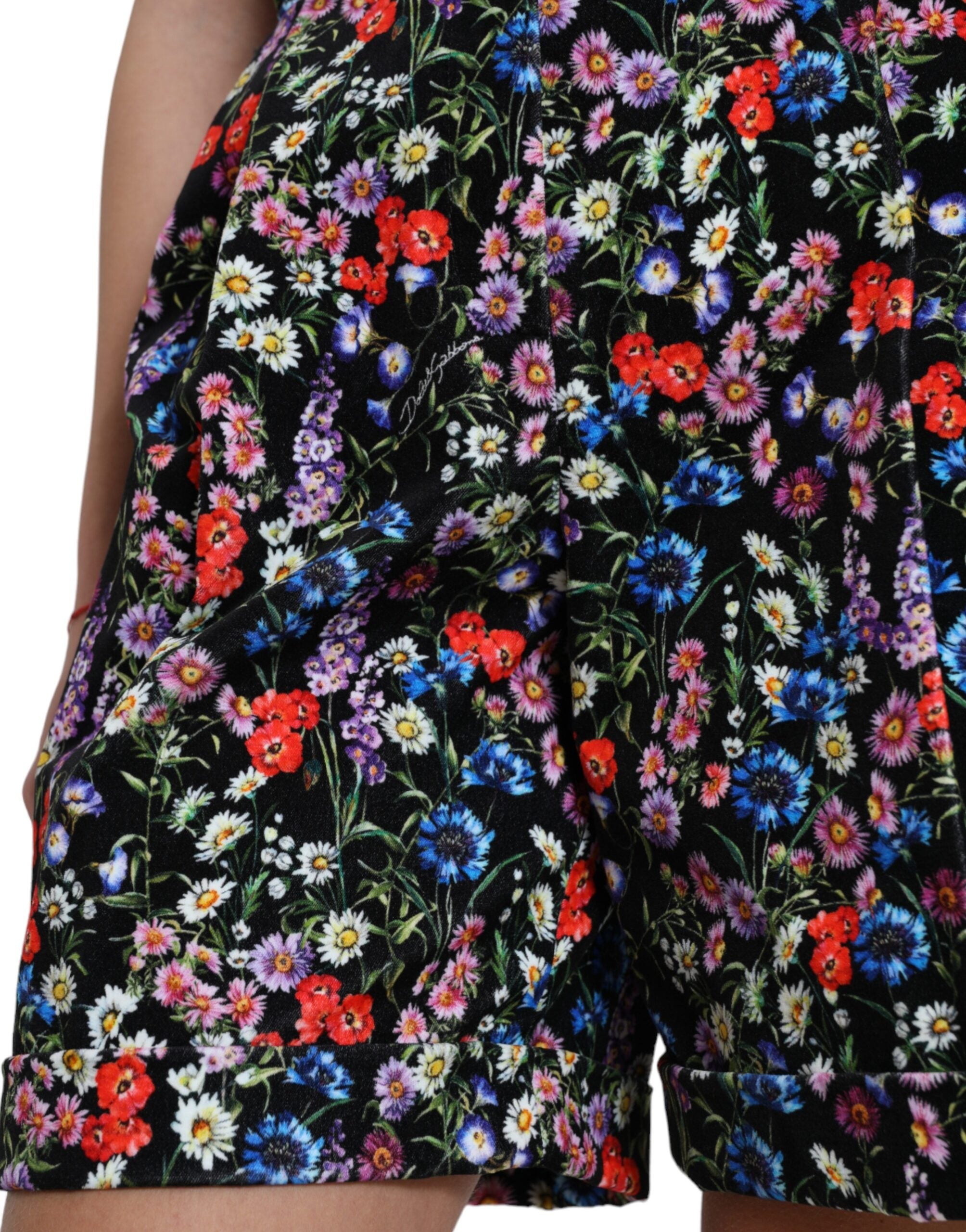 Dolce & Gabbana Chic Floral High Waist Hot Pants Women's Shorts