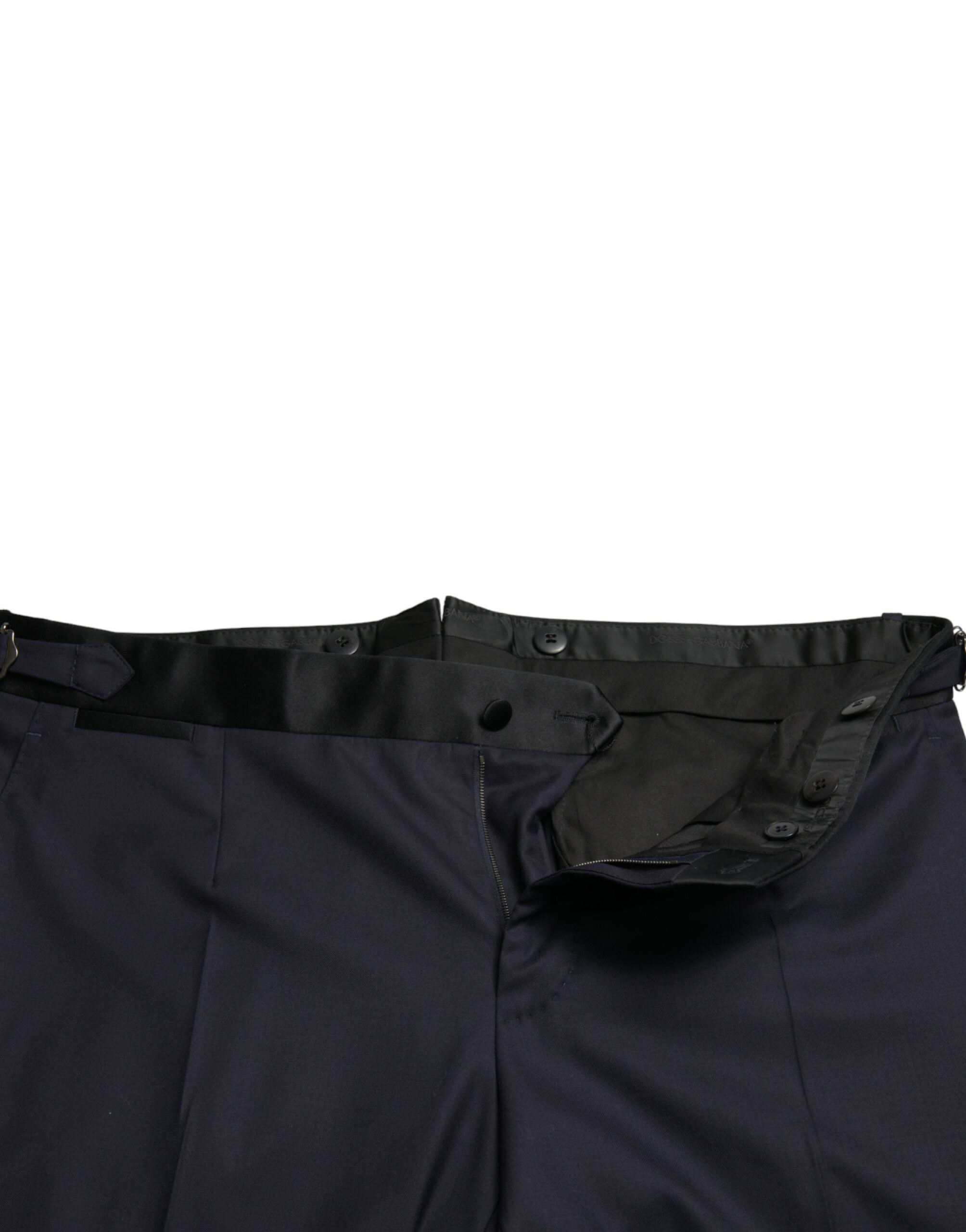 Dolce & Gabbana Blue Wool Cropped Tapered Men's Pants