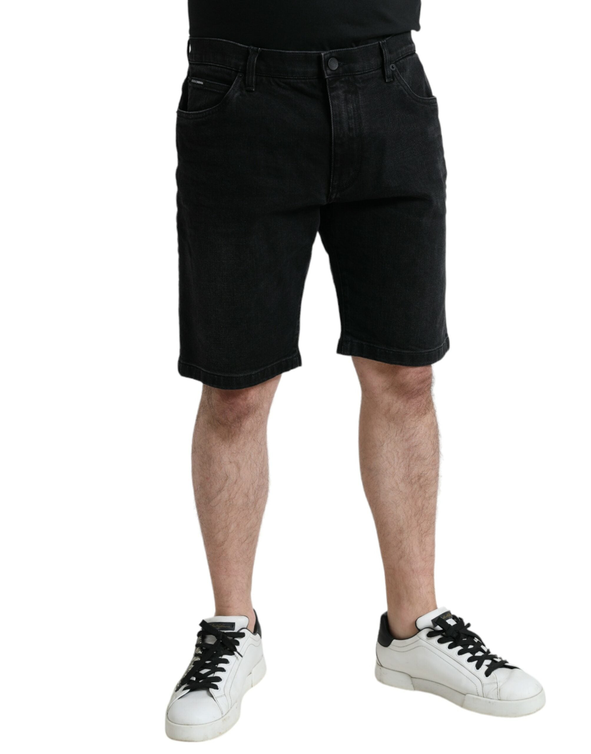 Dolce & Gabbana Chic Black Bermuda Denim Men's Shorts