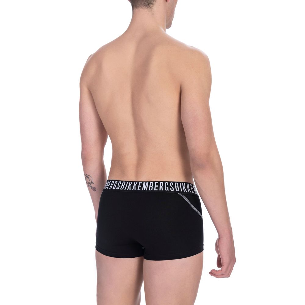 Bikkembergs Black Cotton Men's Trunk Underwear Twin Men's Pack