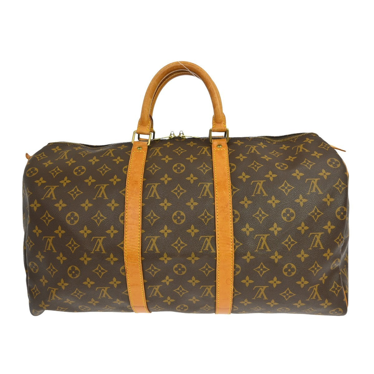 Louis Vuitton Keepall Monogram Brown Canvas Travel Bag Bag (Pre-Owned)
