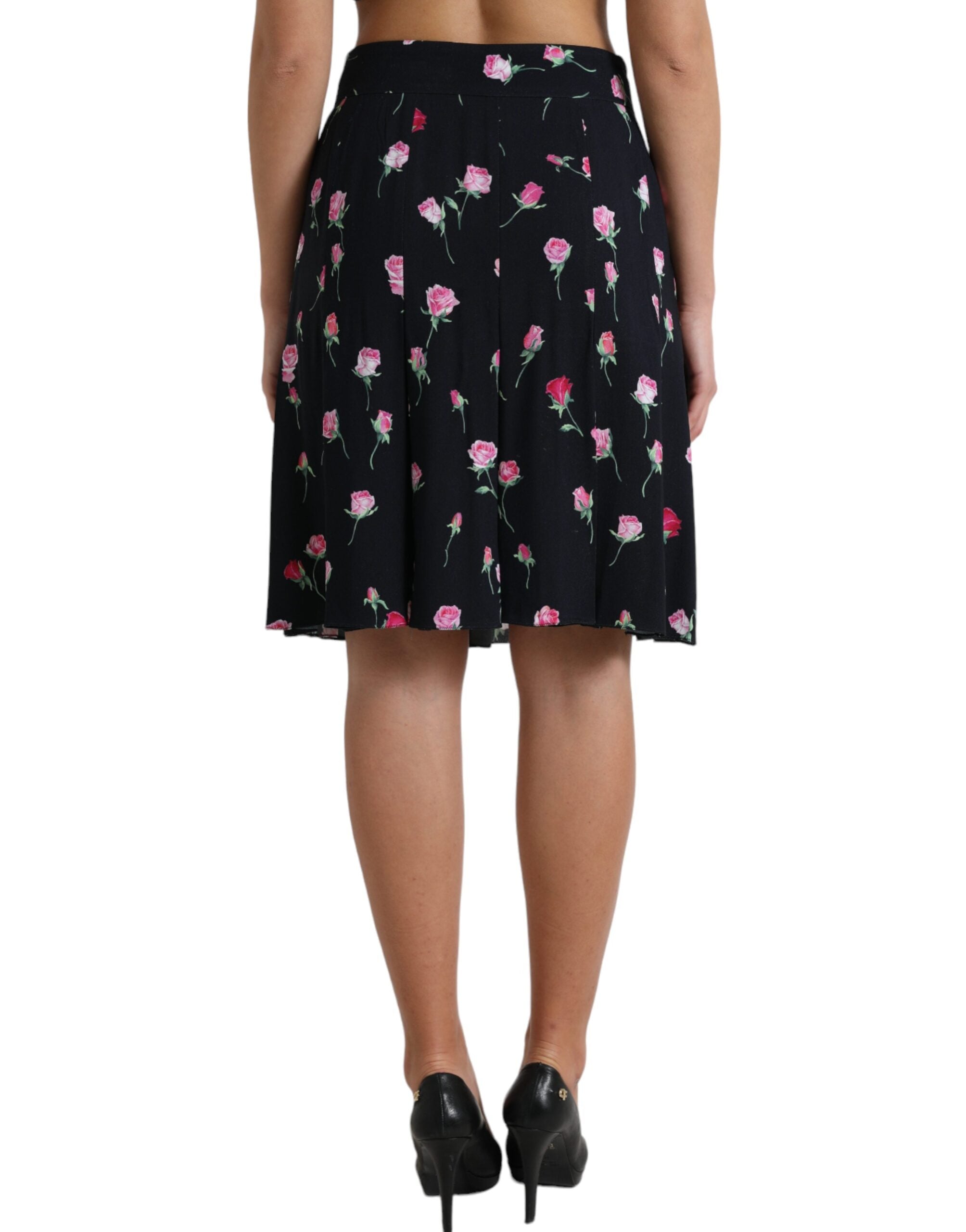 Dolce & Gabbana Elegant Floral A-Line Knee-Length Women's Skirt