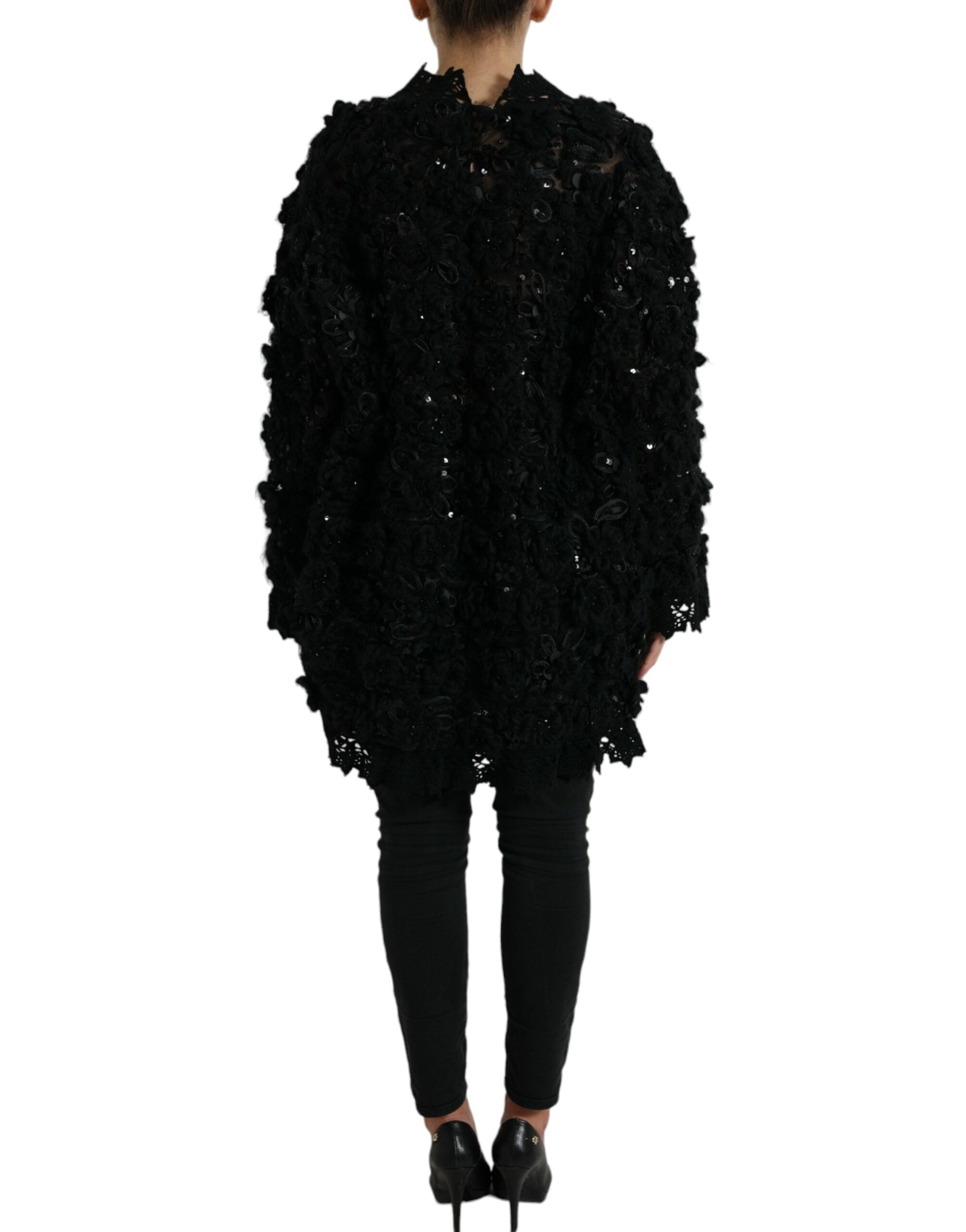 Dolce & Gabbana Sequin Embellished Black Women's Pullover