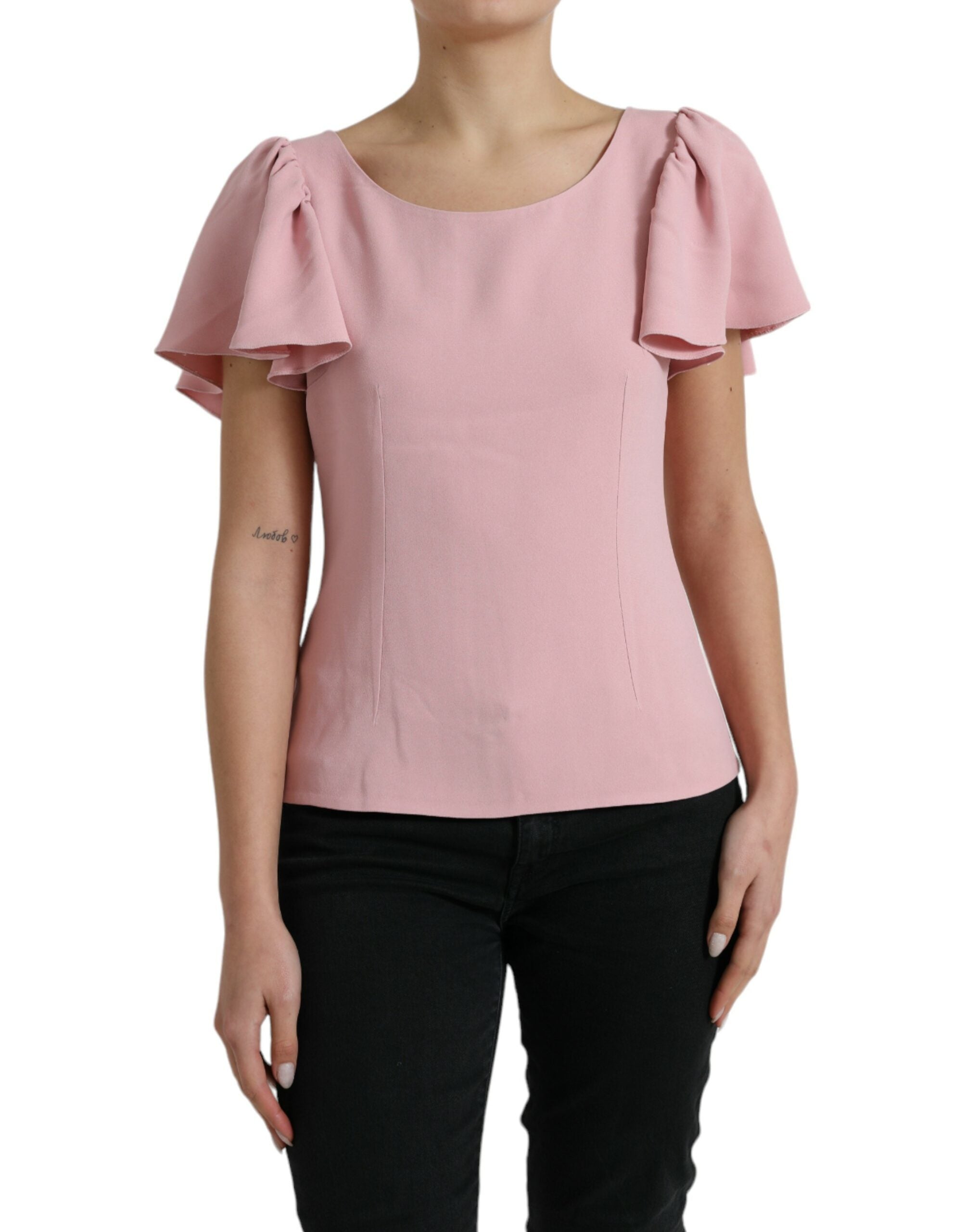Dolce & Gabbana Chic Pink Bell Sleeve Women's Top