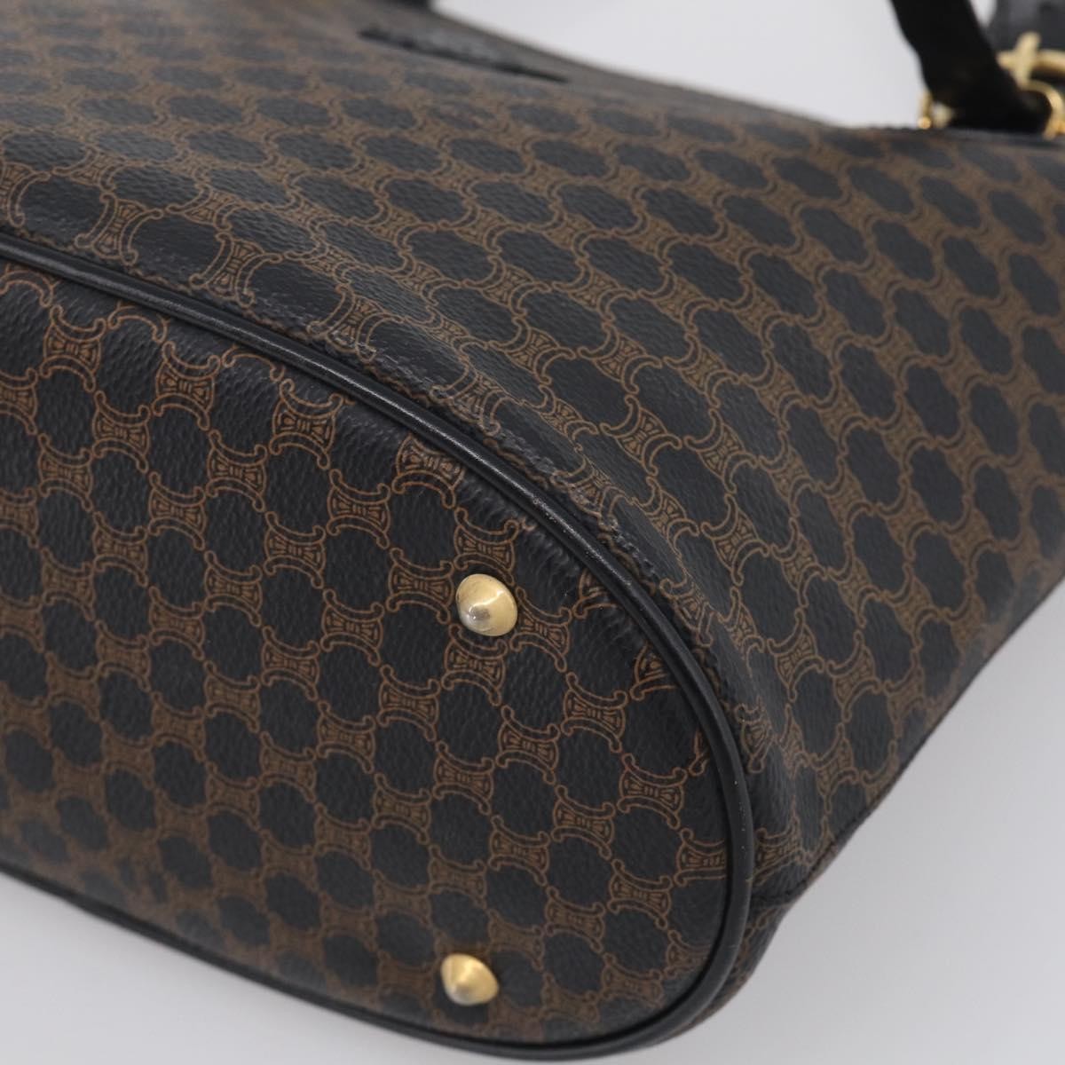 Celine C Macadam Tote Pvc Leather/ Macadam Canvas Black Canvas Shoulder Bag Bag (Pre-Owned)
