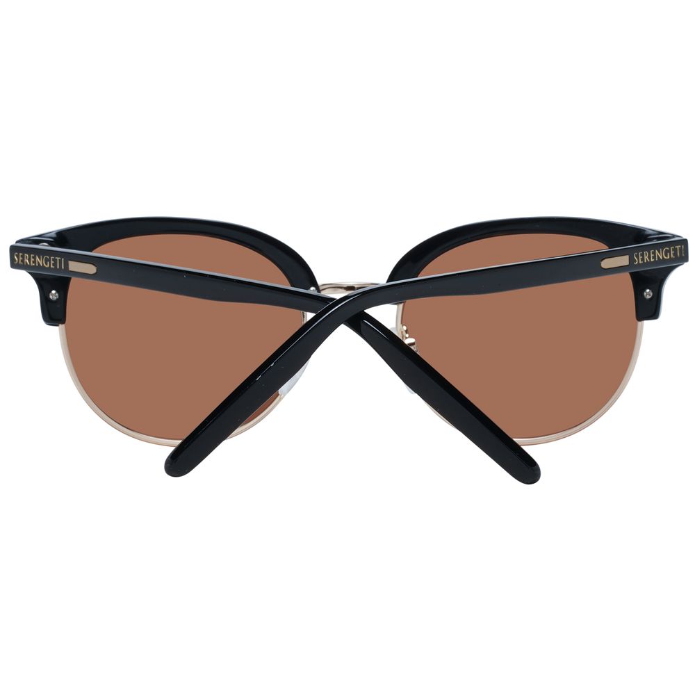 Serengeti Black Acetate & Metal Women's Sunglasses