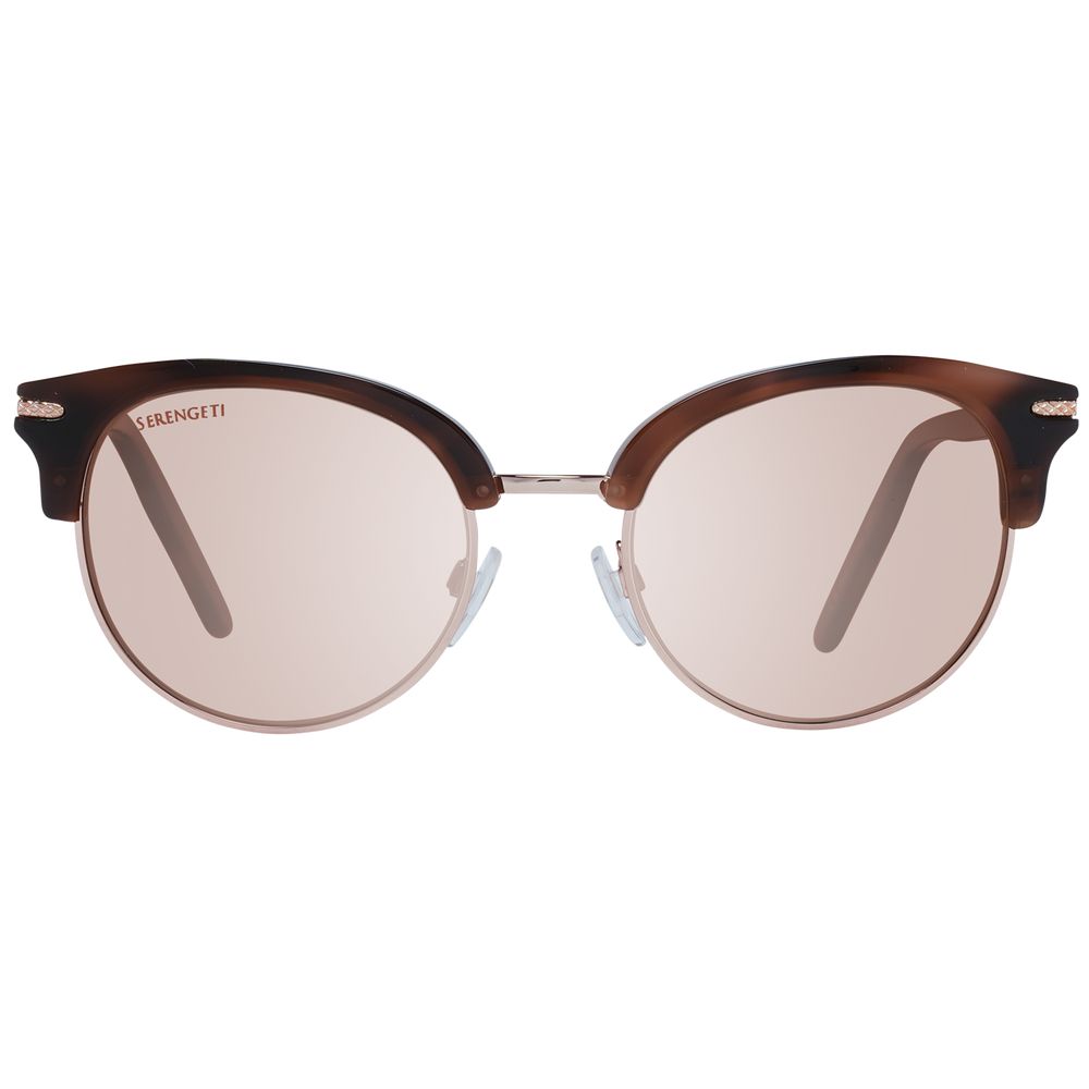Serengeti Brown Acetate & Metal Women's Sunglasses