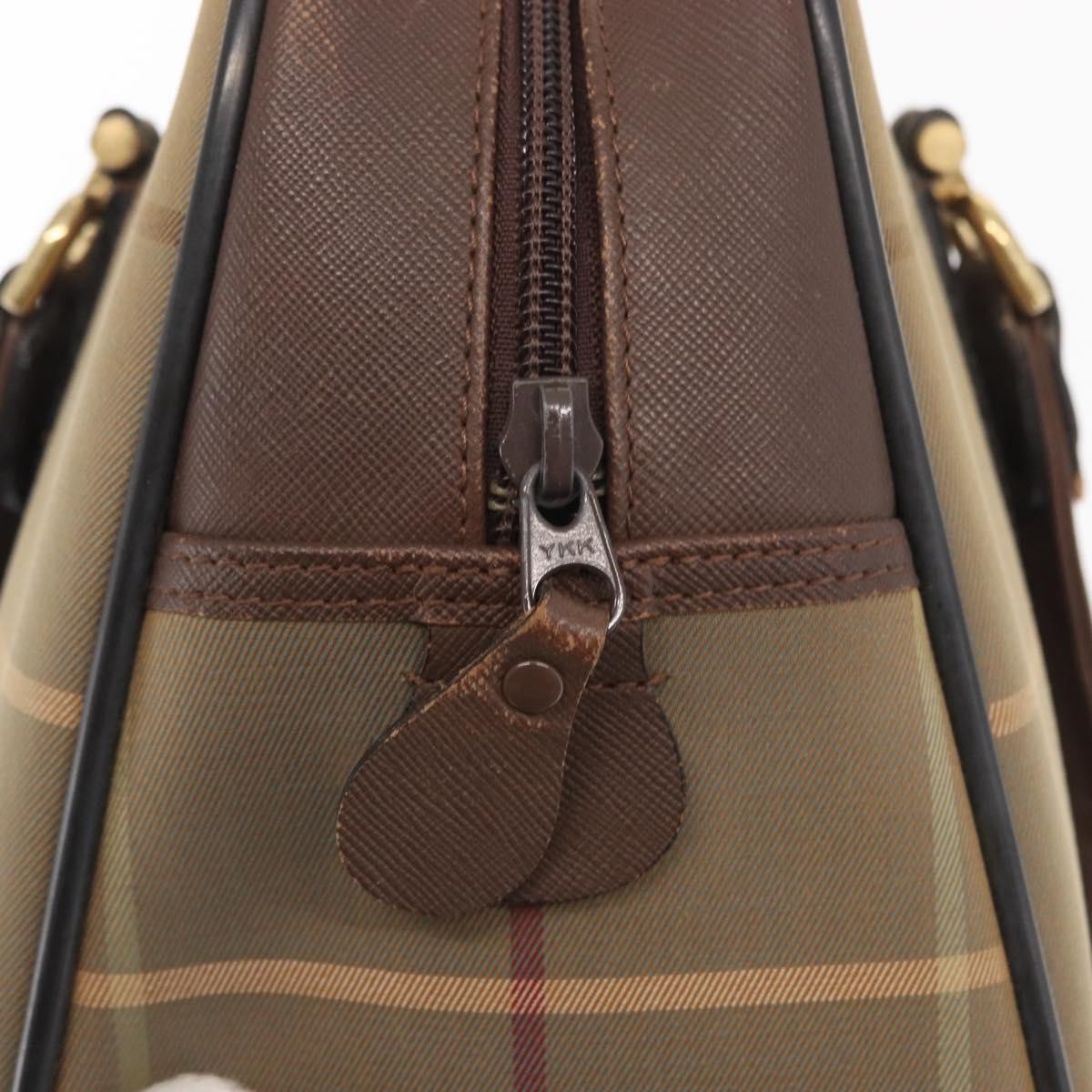 Burberry Nova Canvas Khaki Canvas Handbag (Pre-Owned)