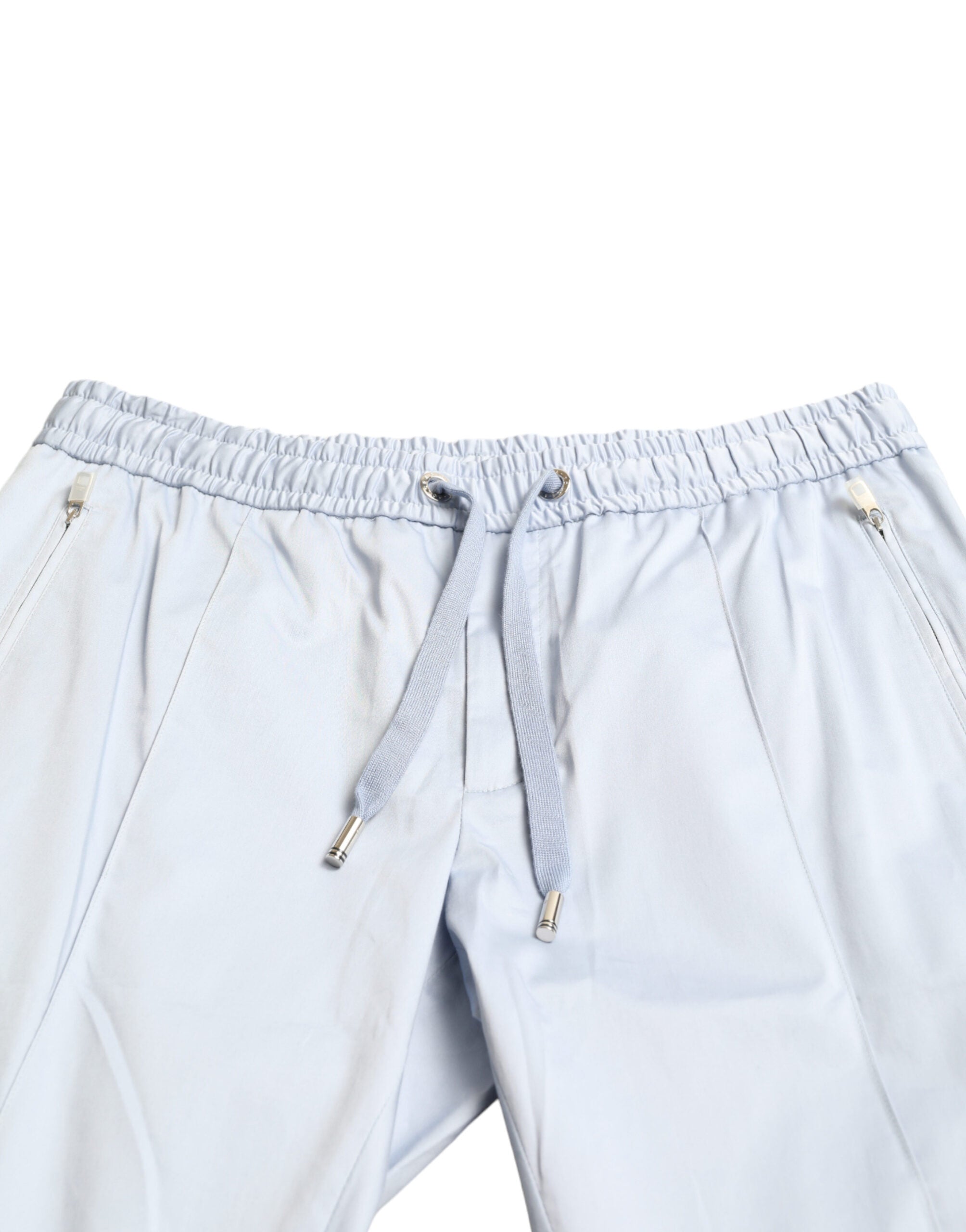 Dolce & Gabbana Light Blue Cotton Stretch Jogger Men's Pants