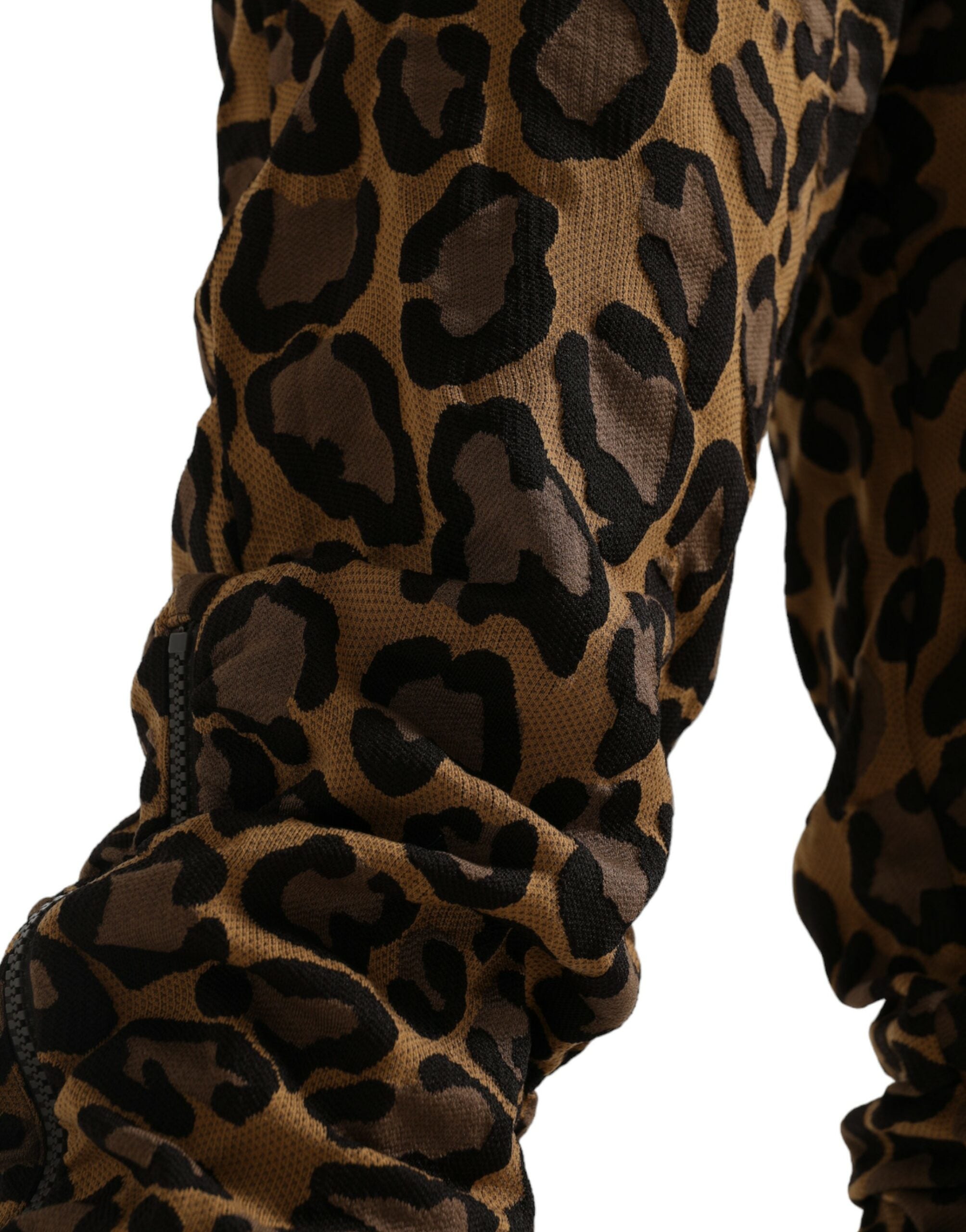 Dolce & Gabbana Chic Leopard Print Jogger Men's Pants