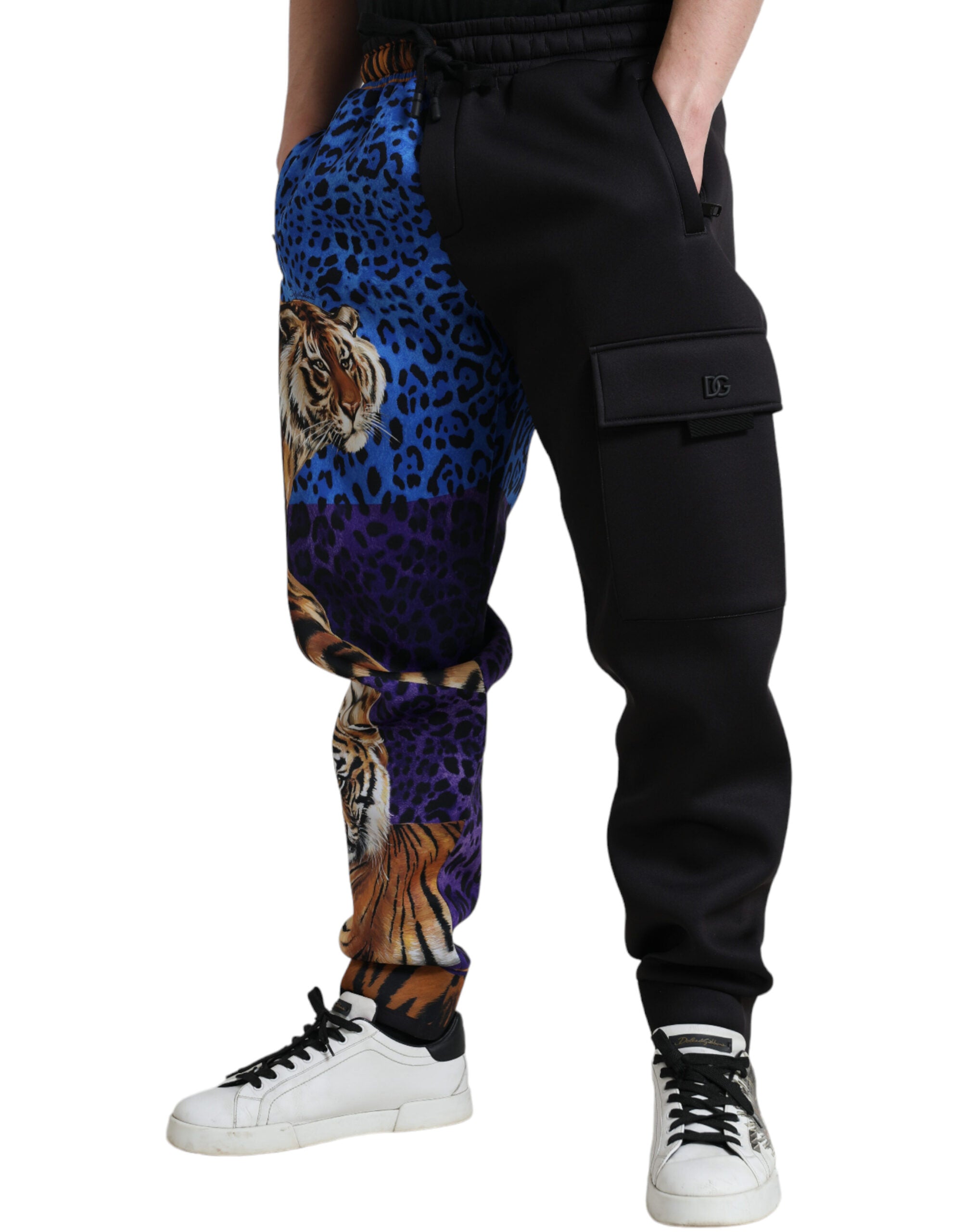Dolce & Gabbana Elegant Tiger Print Men's Joggers