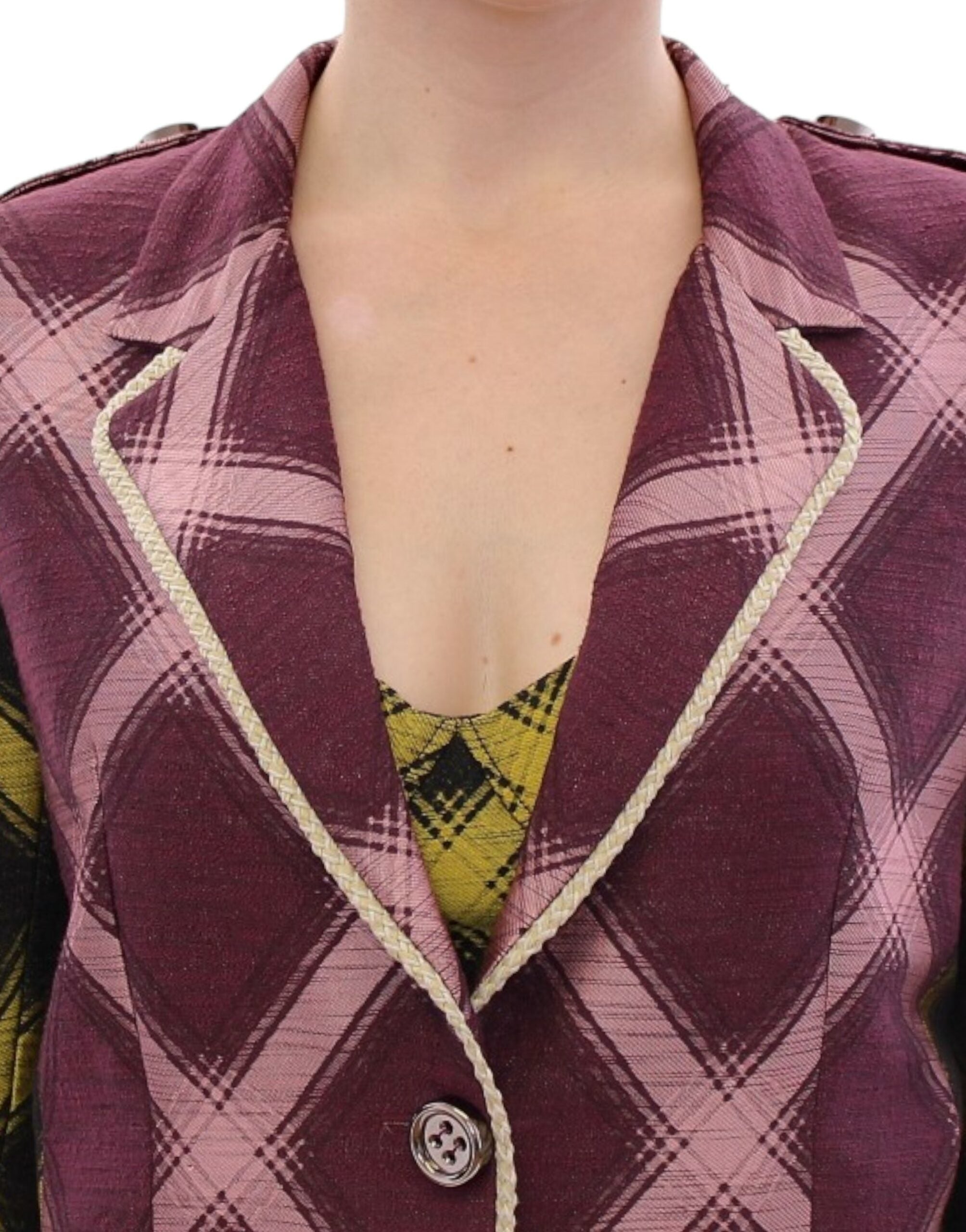 House of Holland Purple checkered blazer Women's jacket