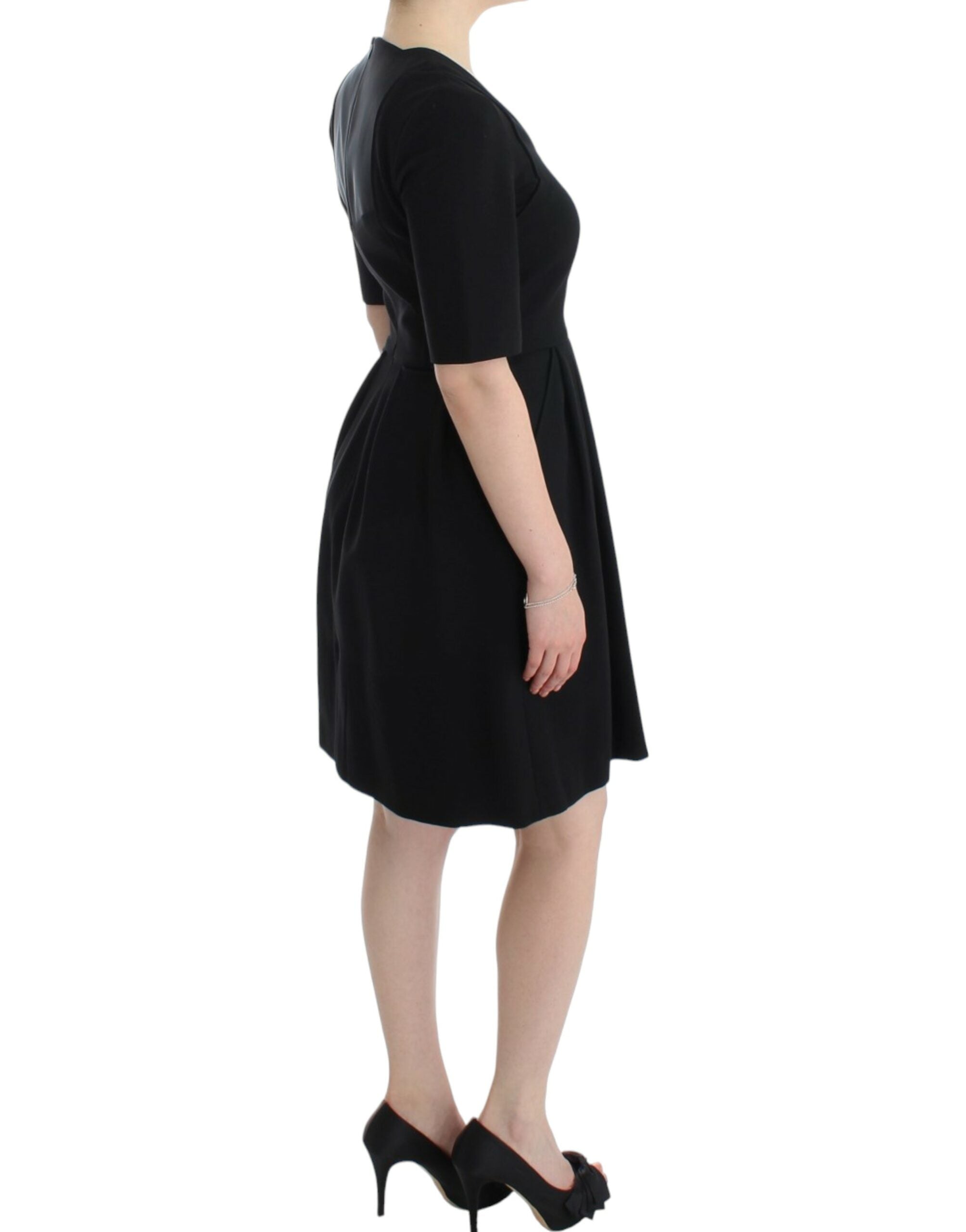 CO|TE Elegant Black Short Sleeve Venus Women's Dress