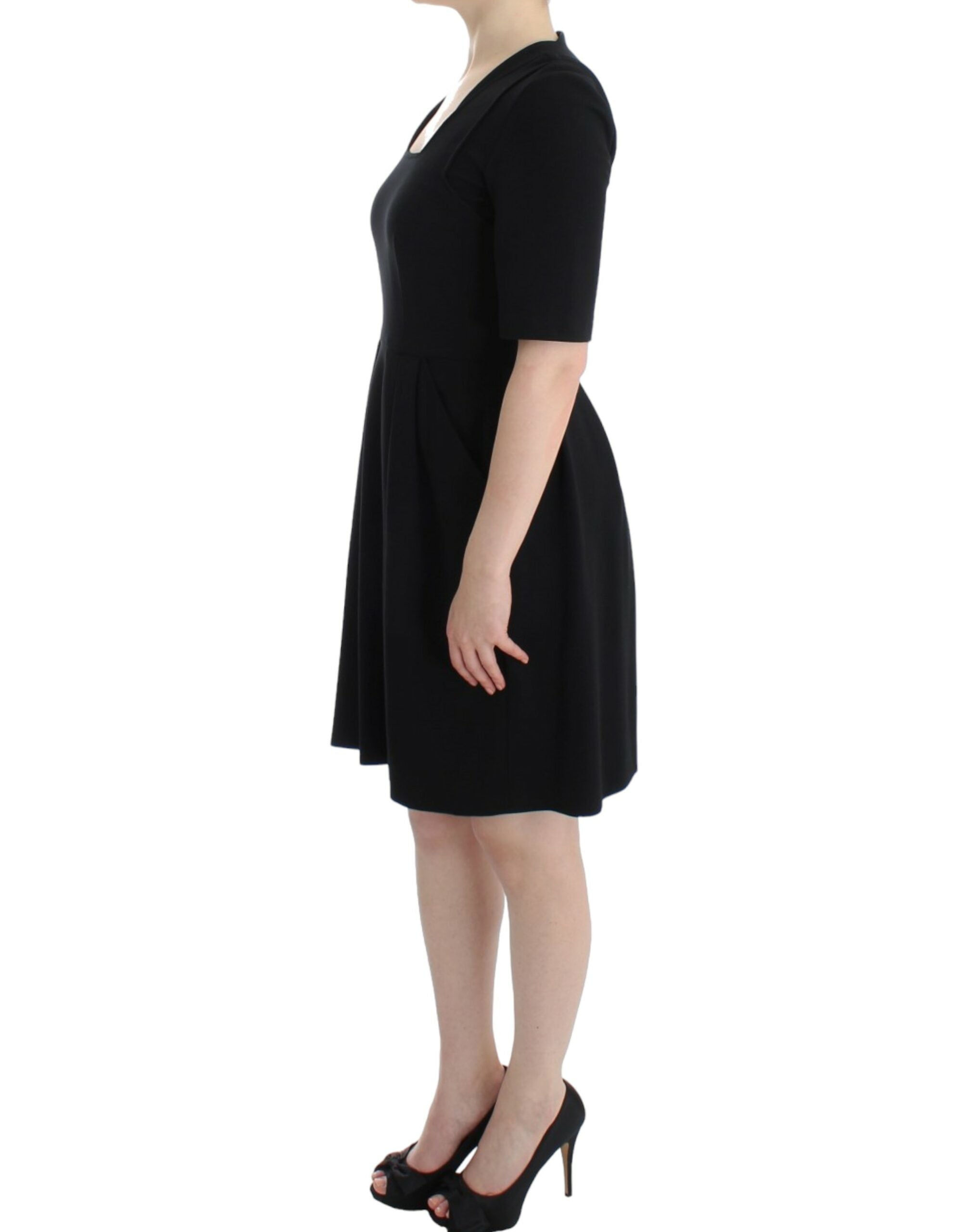CO|TE Elegant Black Short Sleeve Venus Women's Dress