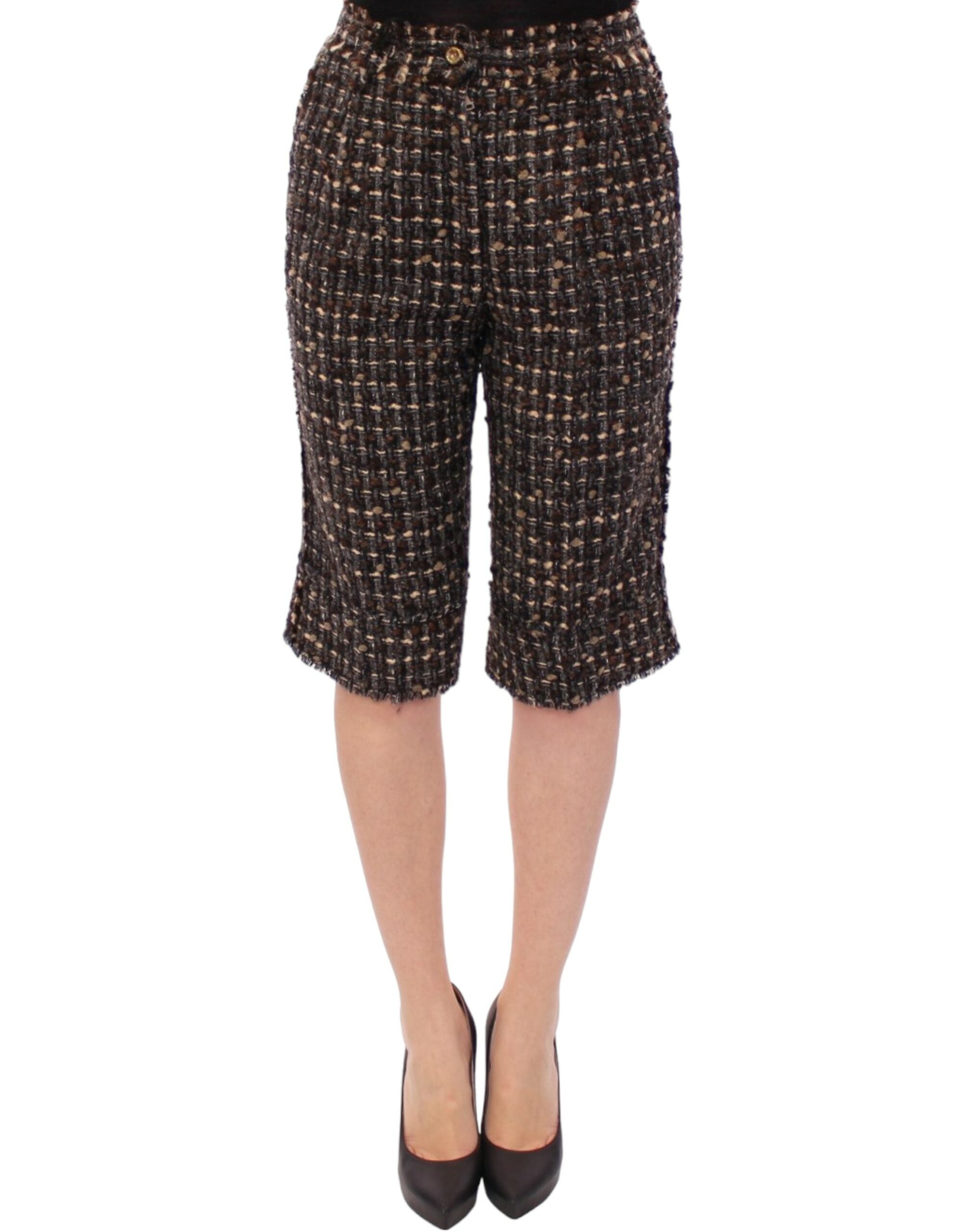 Dolce & Gabbana Elegant Multicolor Wool Blend Women's Shorts