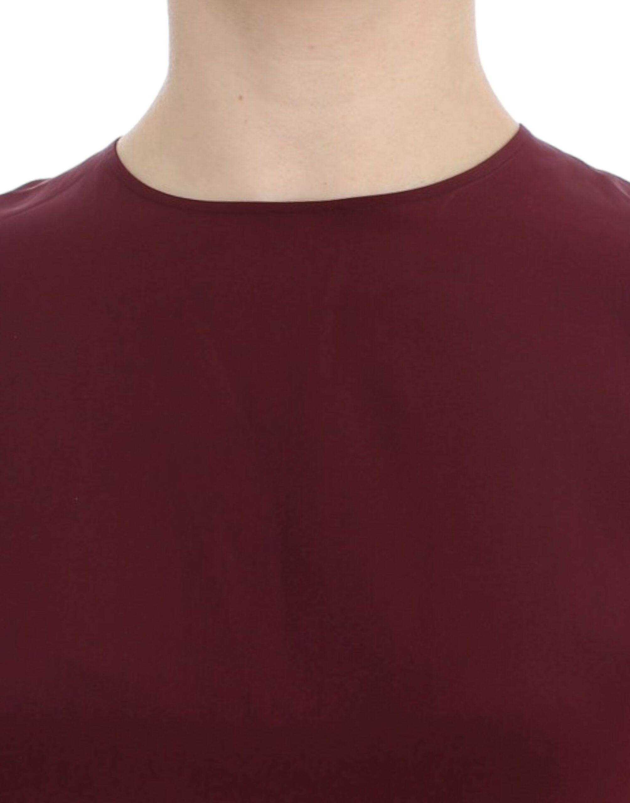 Dolce & Gabbana Red 3/4 sleeve silk Women's blouse