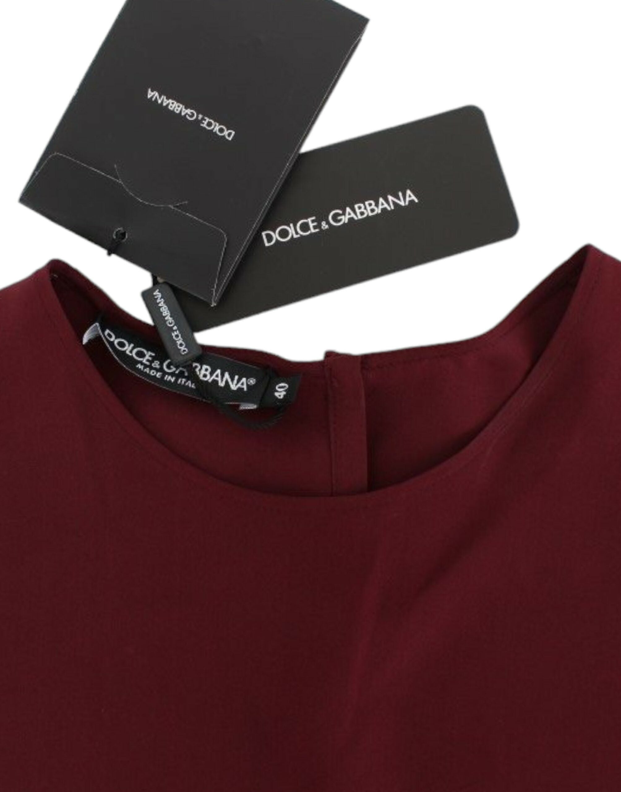 Dolce & Gabbana Red 3/4 sleeve silk Women's blouse