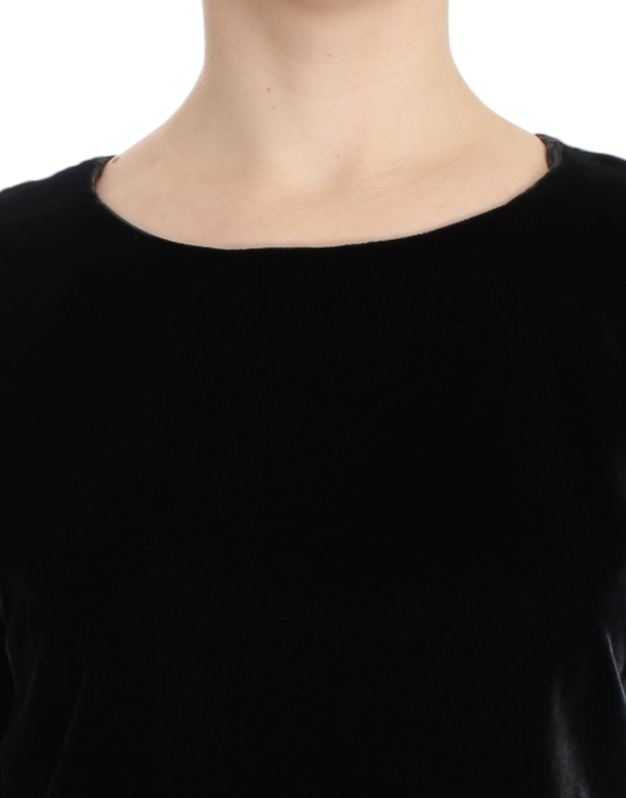Dolce & Gabbana Black velvet shortsleeved Women's blouse