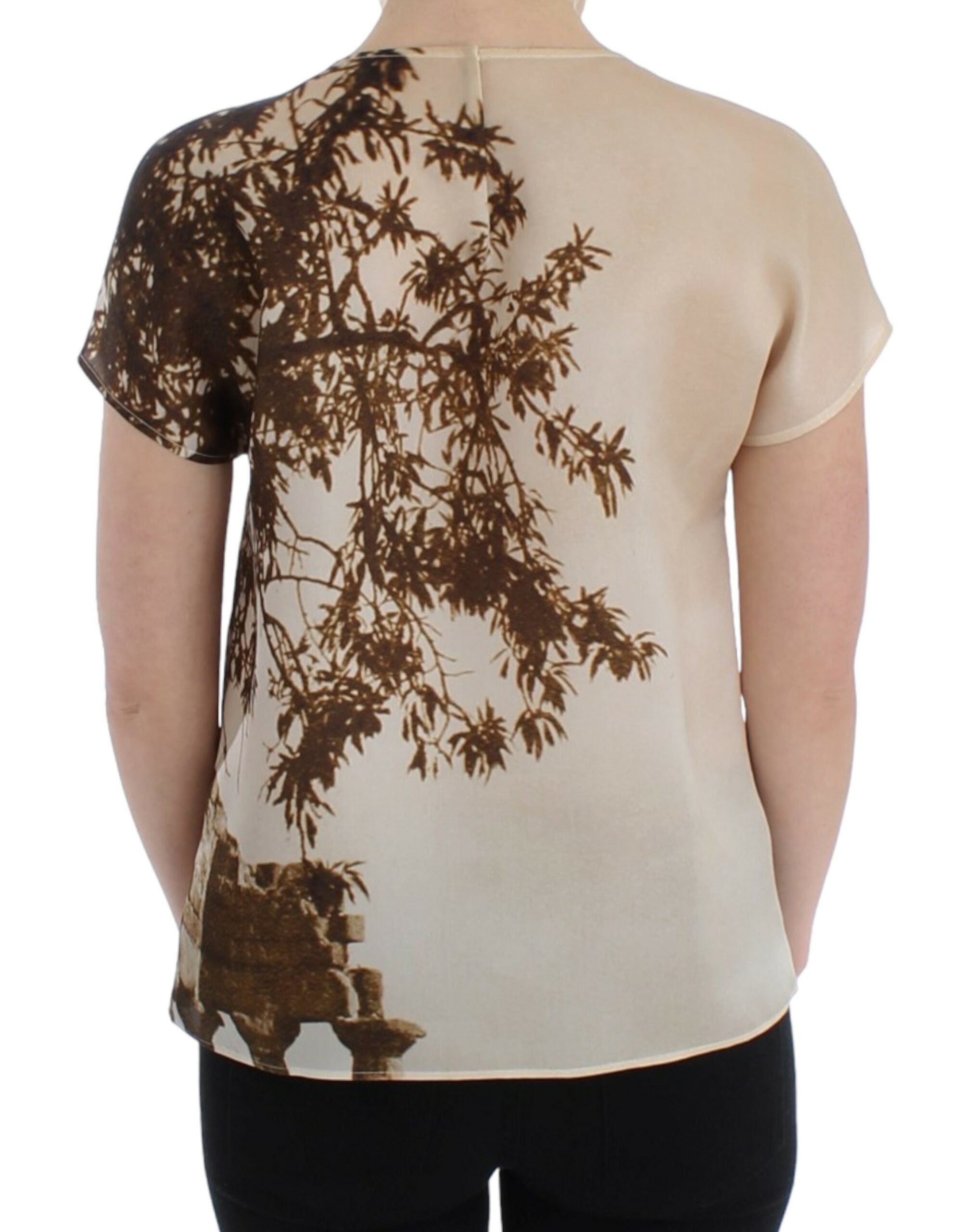 Dolce & Gabbana Brown Taormina silk Women's blouse