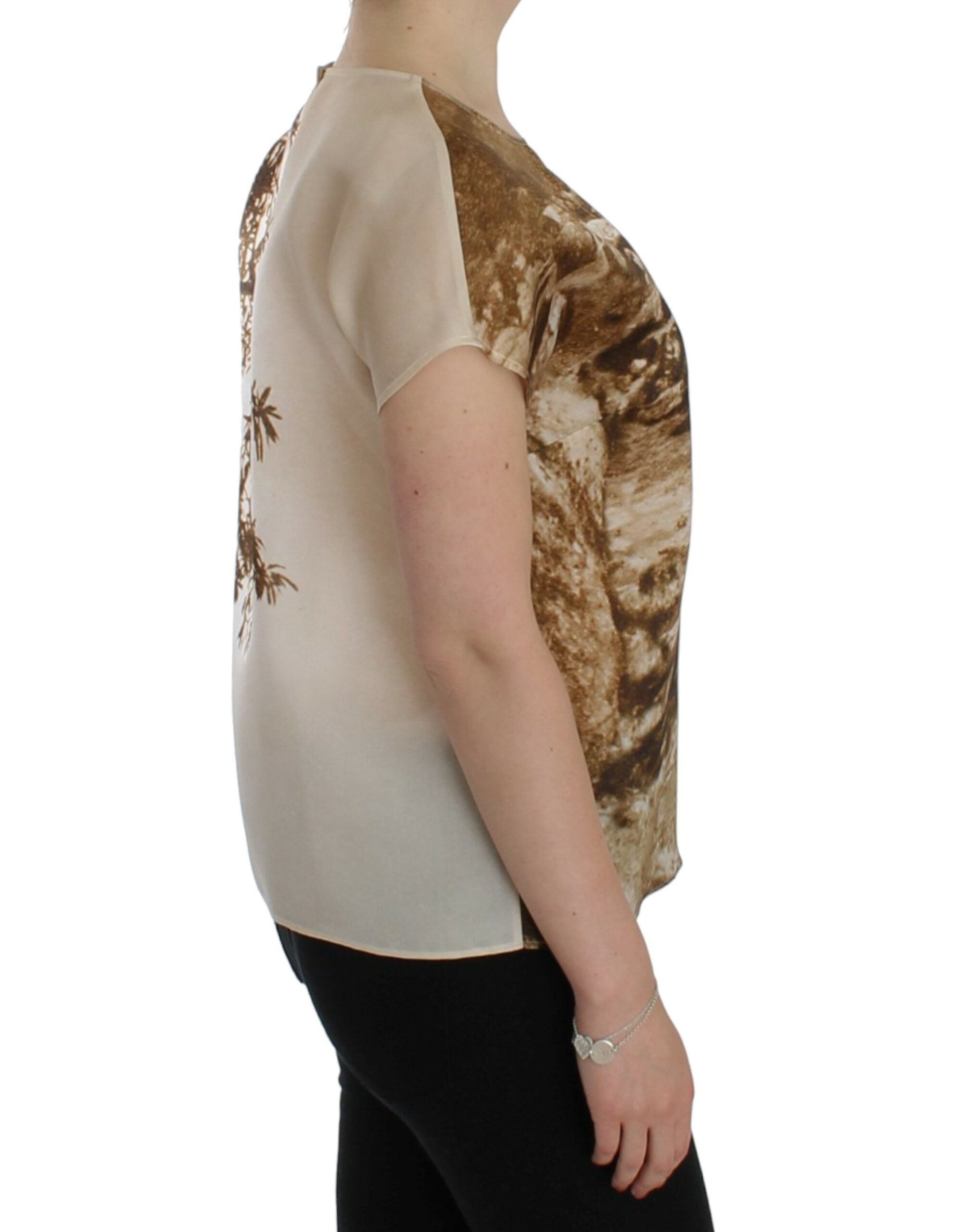 Dolce & Gabbana Brown Taormina silk Women's blouse