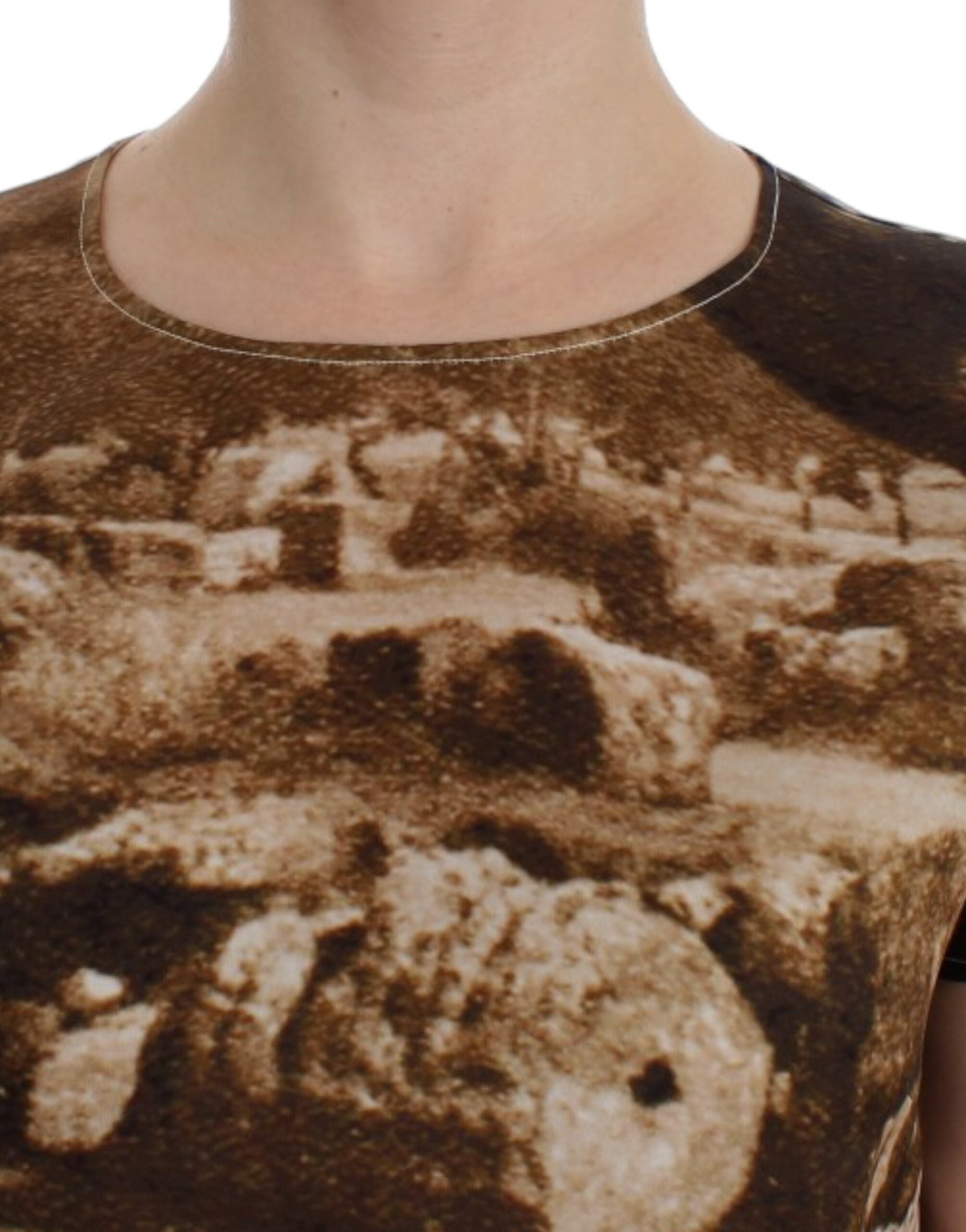 Dolce & Gabbana Brown Taormina silk Women's blouse