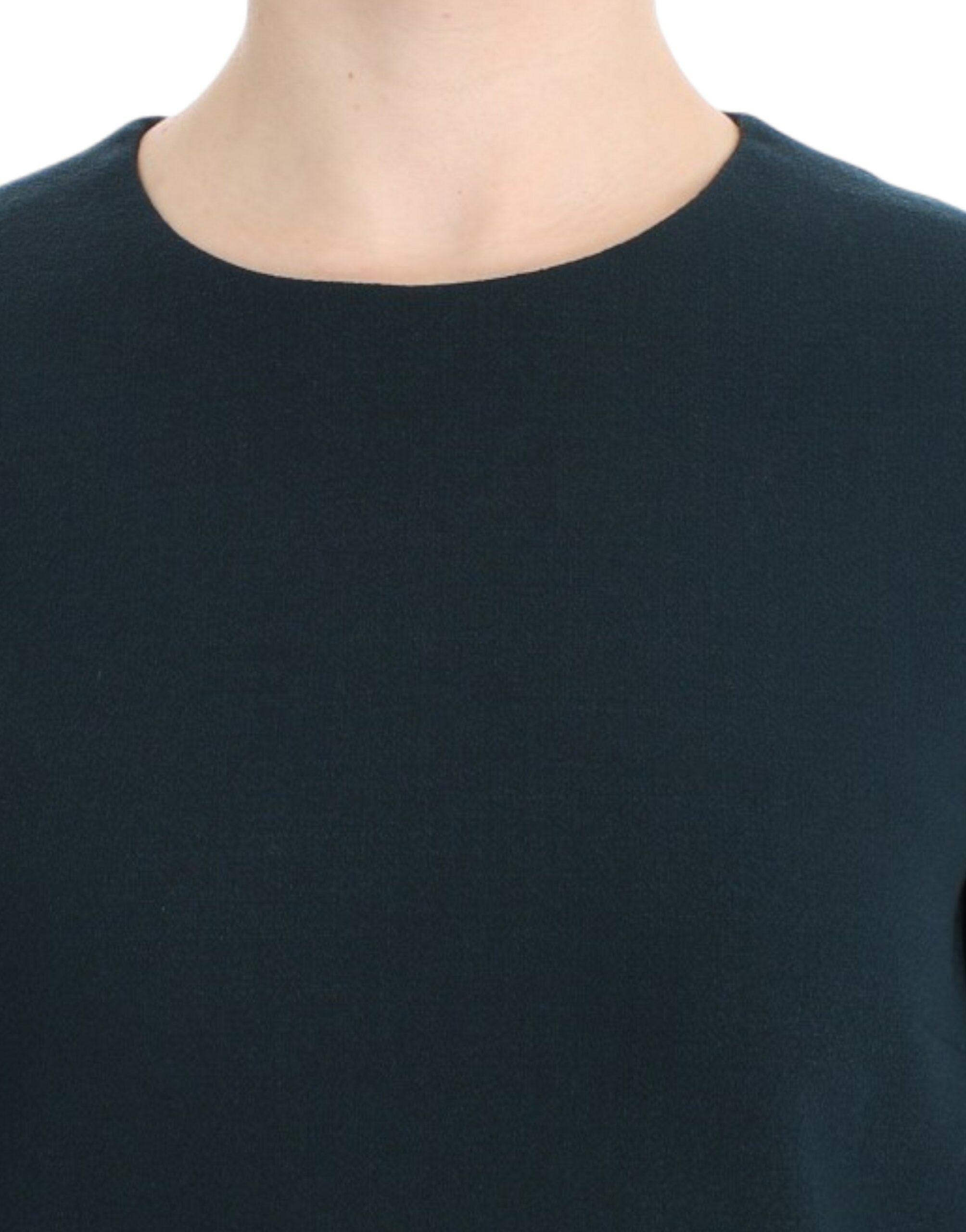Dolce & Gabbana Green 3/4 sleeve wool Women's blouse
